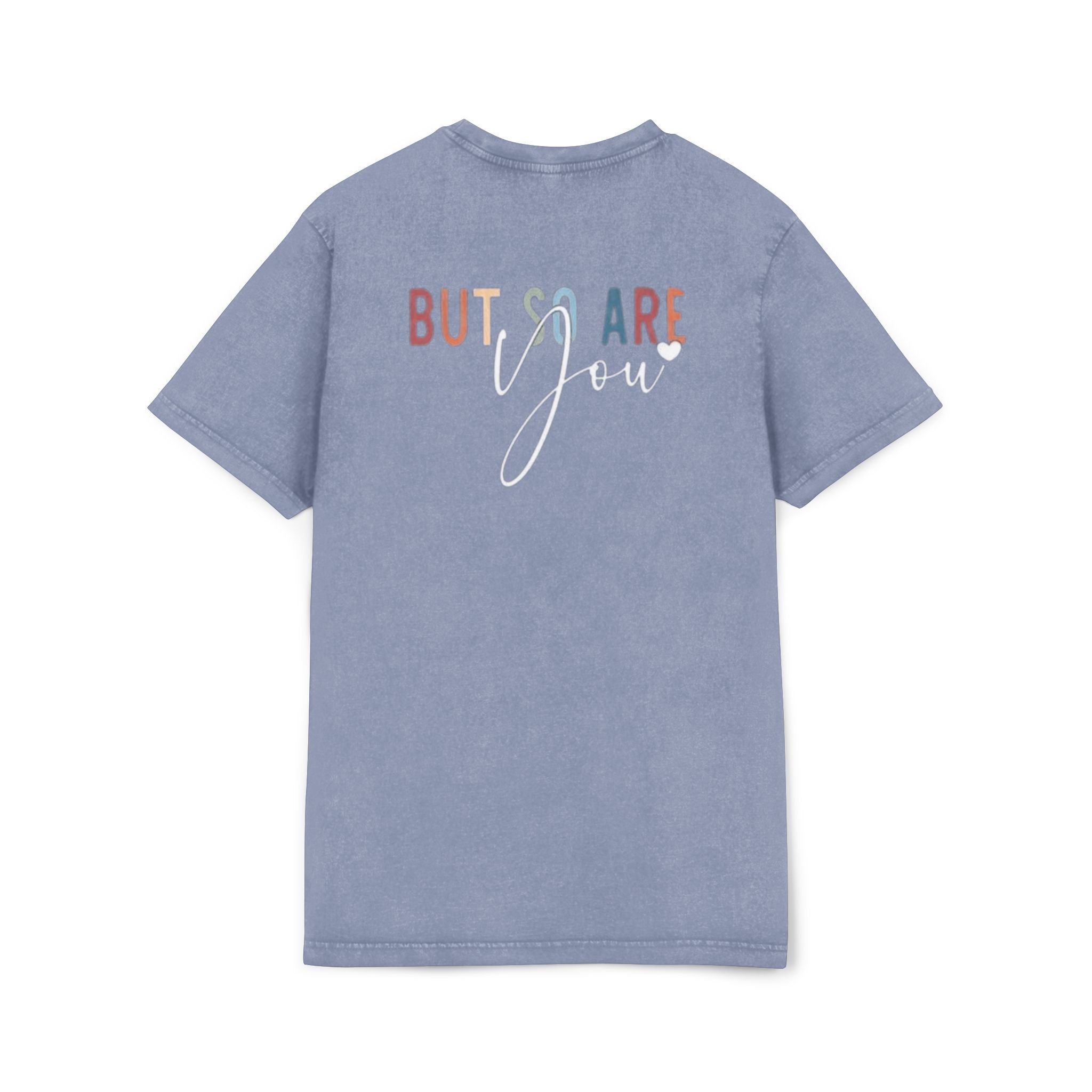 Acid Wash Tee  "Life Is Tough" Inspirational Retro Graphic T-Shirt