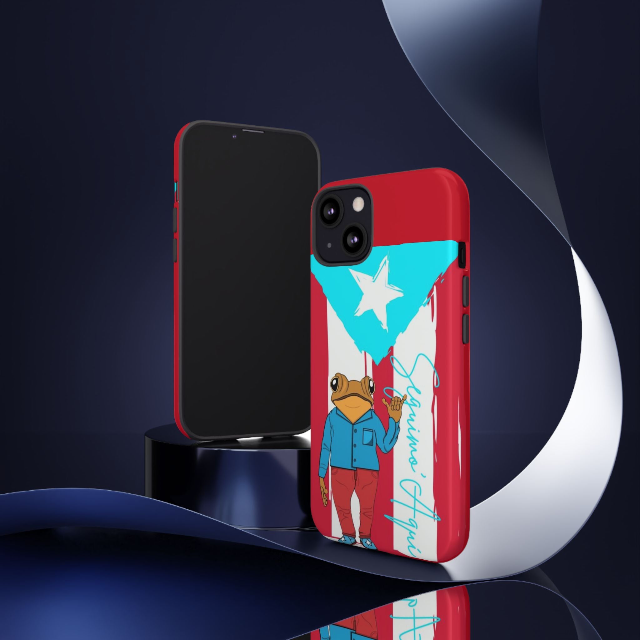 Puerto Rican Flag Frog Design ("Señorita Hops")Phone Case Isla del Encanto Phone Case – Puerto Rican Style