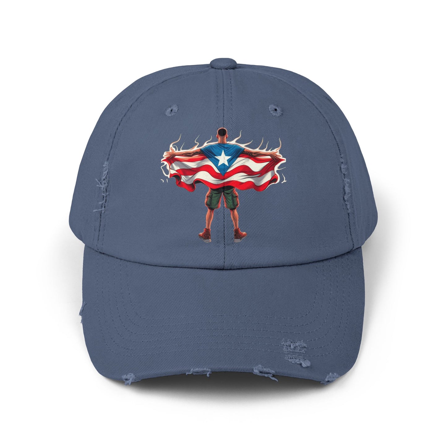 Heroic Puerto Rican Distressed Cap | Unisex Cap for Casual Style, Independence Day, Travel, Festival, Gift