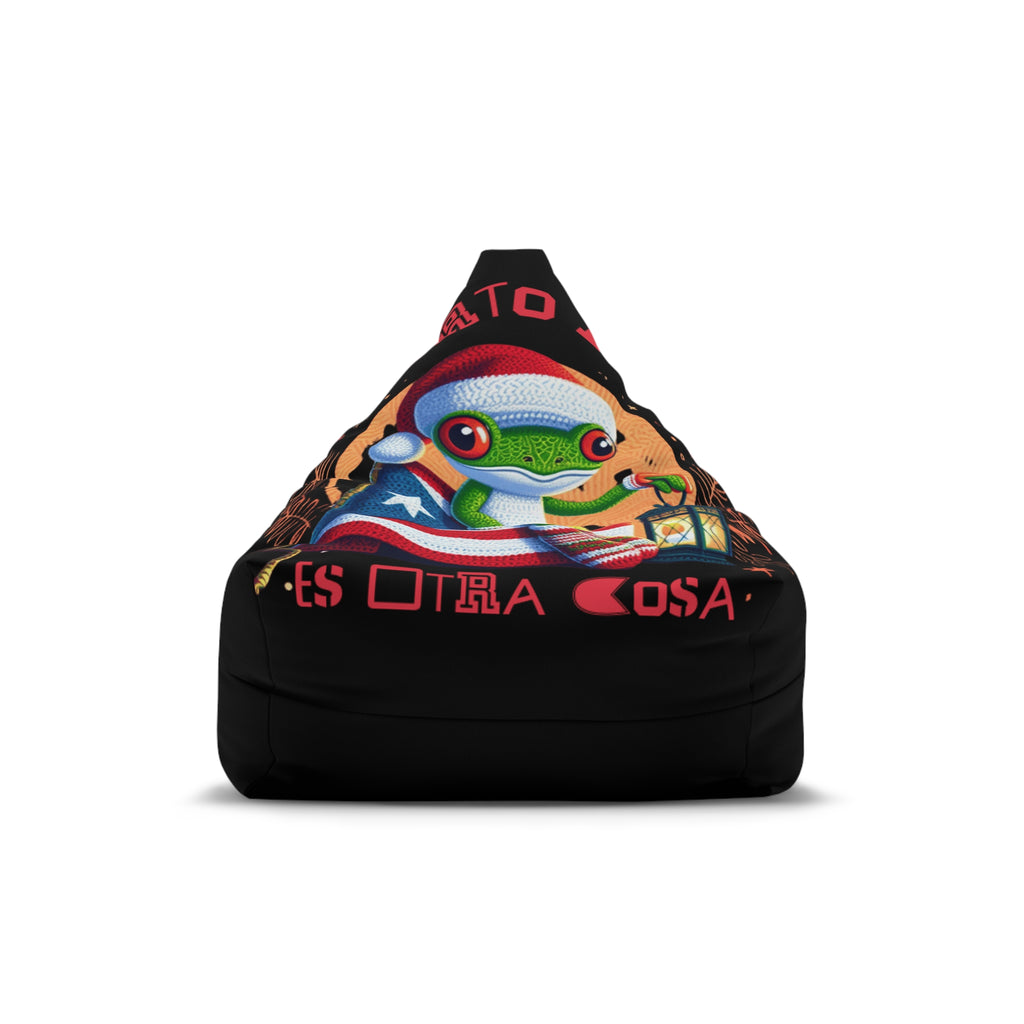 Cute Coqui Holiday Graphic with Puerto Rico ‘Es Otra Cosa’ Accent Bean Bag Chair Cover