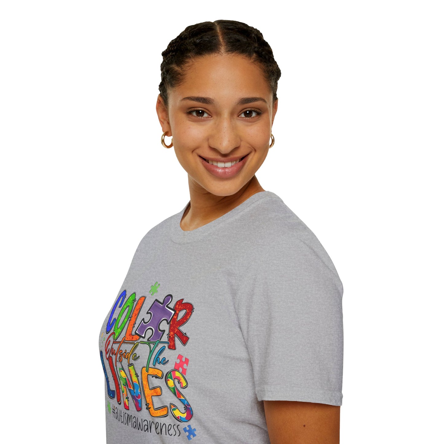 Color Outside the Lines Unisex T-Shirt for Autism Awareness