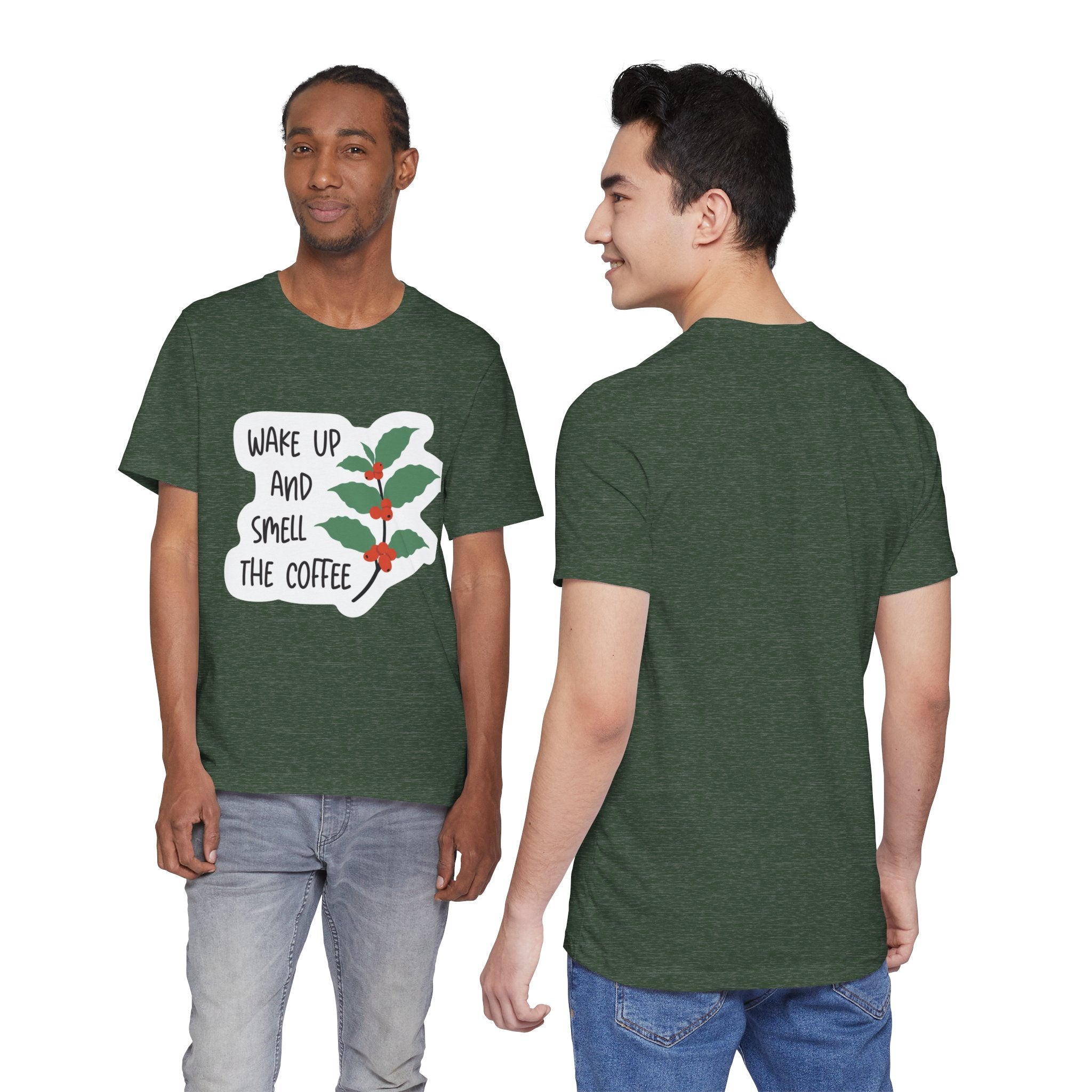 Wake Up and Smell the Coffee Tee  Coffee Plant Graphic T-Shirt
