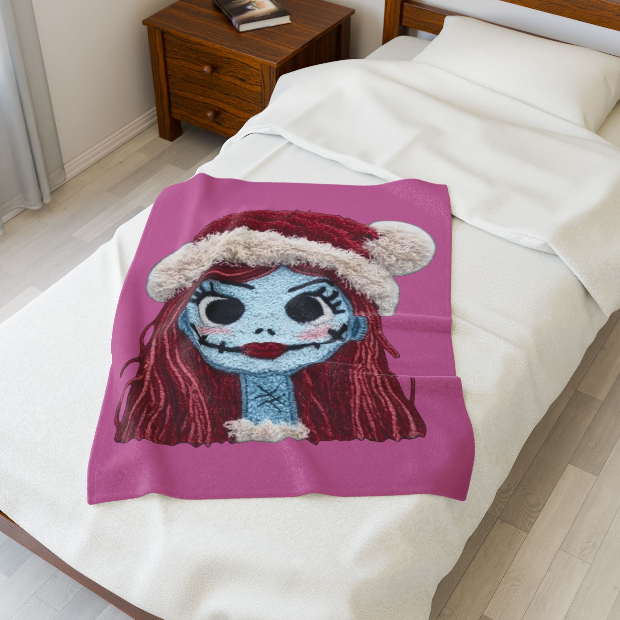 Magical Christmas Cartoon Blanket Christmas Sally Velveteen Plush Blanket – Holiday Horror Cozy Throw