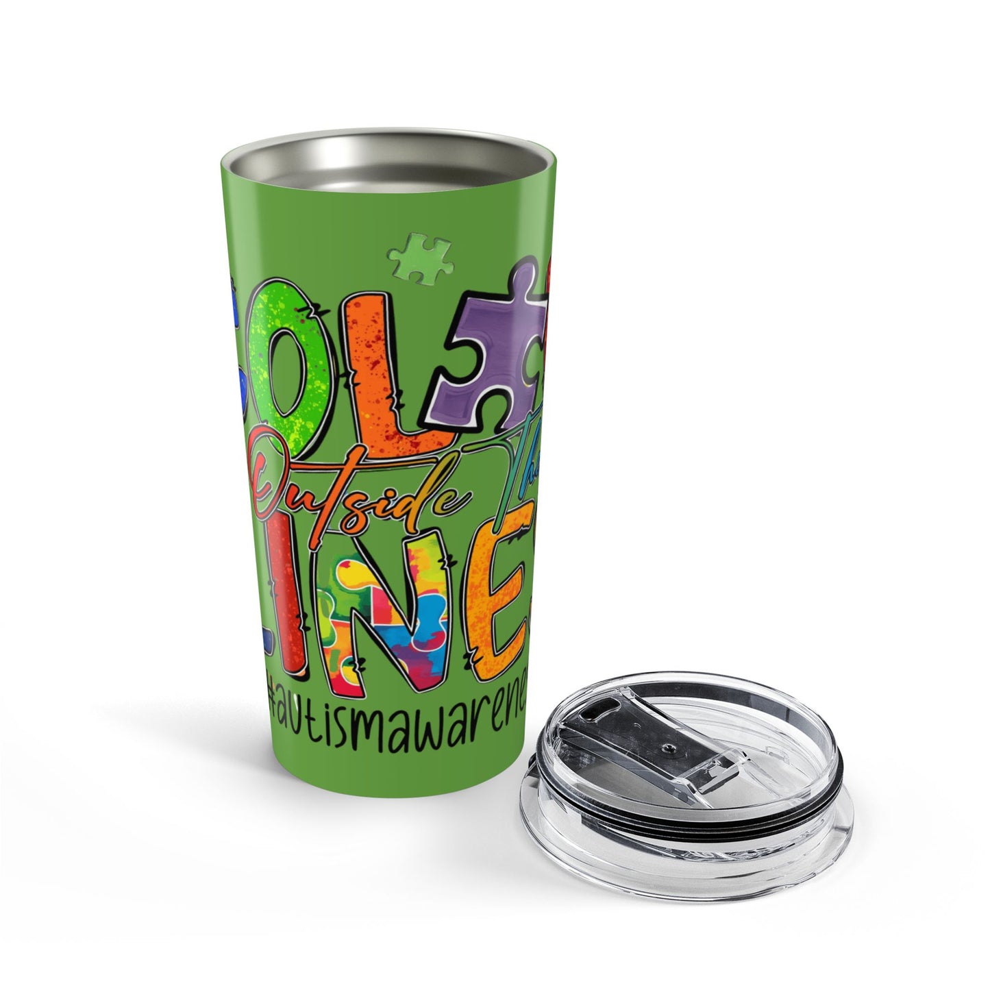 Colección Conciencia y Orgullo Autista Colorful Autism Awareness Tumbler 20oz - Fun & Inspirational Design
