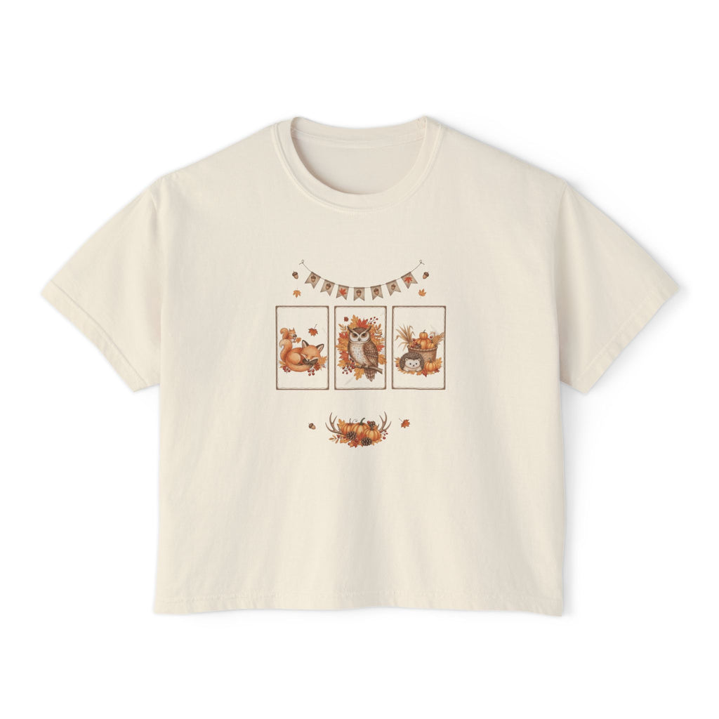 Autumn Vibes Women's Boxy Tee - Cozy Seasonal Apparel, Perfect for Fall Celebrations, Casual Style, Gift for Her, Cute Graphic Top