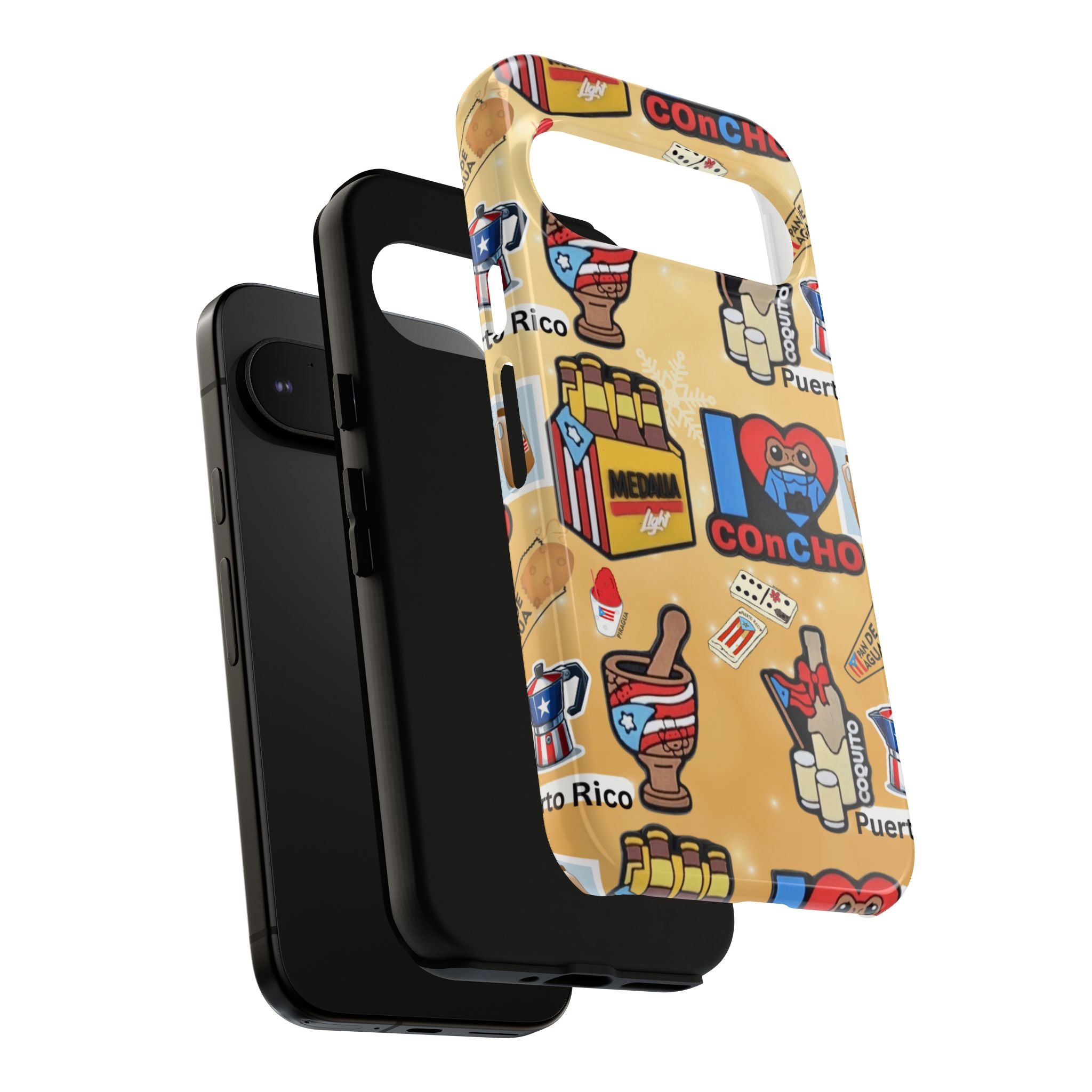 Puerto Rico Sticker Collage Tough Case  ‘I  Concho’ Pattern Phone Case