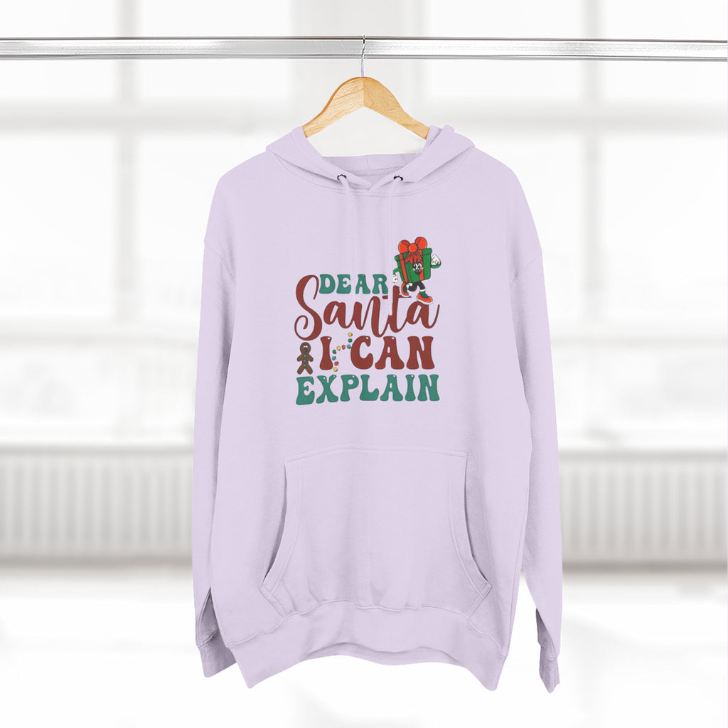 Christmas Hoodie “Dear Santa I Can Explain” Funny Holiday Pullover Christmas T-Shirts and Sweatshirts Collection