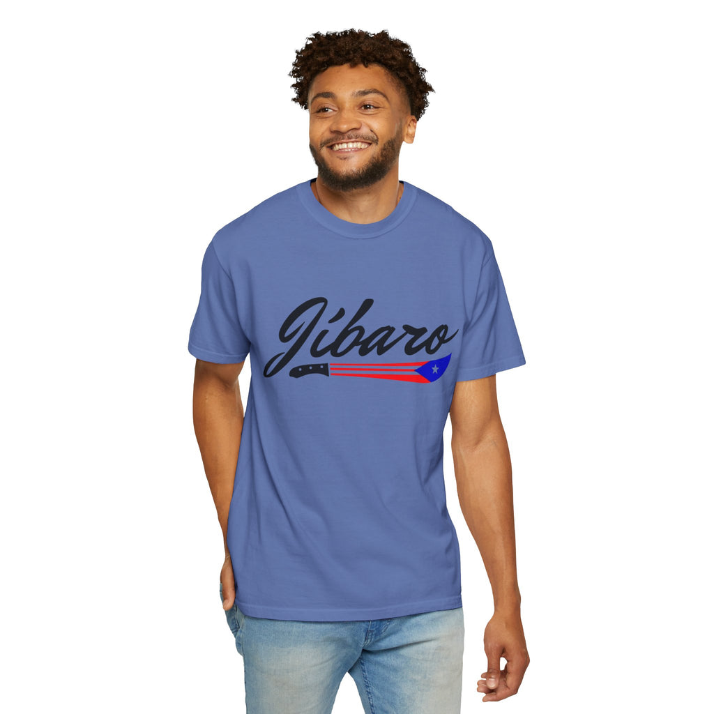 T-Shirt  "Jíbaro" Puerto Rican Heritage Tee (Back Machete  Sombrero de Paja Design) Puerto Rico’s Navidades