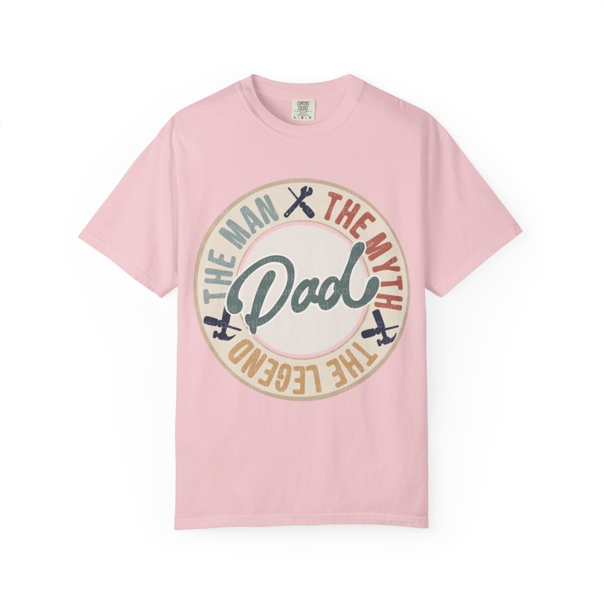 Dad Retro Badge T-Shirt — “Dad: The Man, The Myth, The Legend” Father’s Day Tee