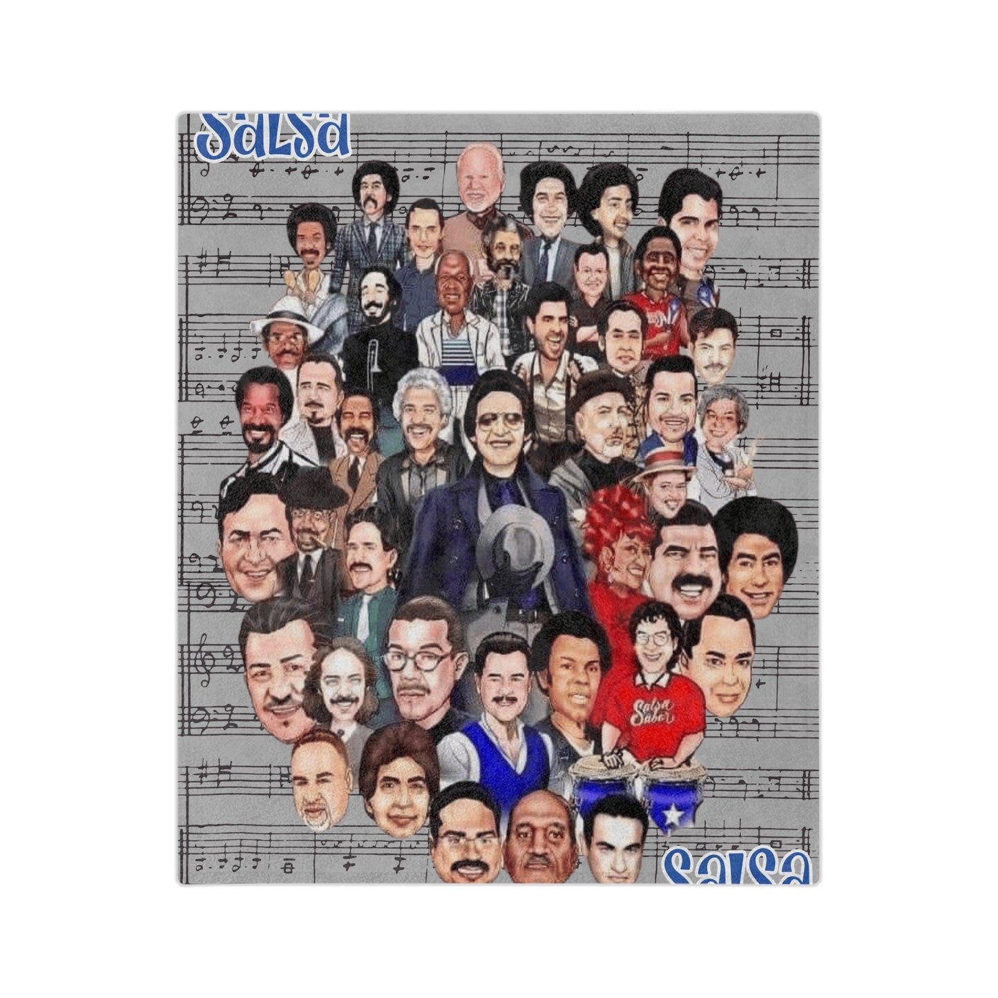 Wrap Yourself in Rhythm & Sabor Salsa Music Velveteen Microfiber Blanket | Cozy Throw for Music Lovers, Home Decor, Gifts, Jazz Nights, Chill Vibes
