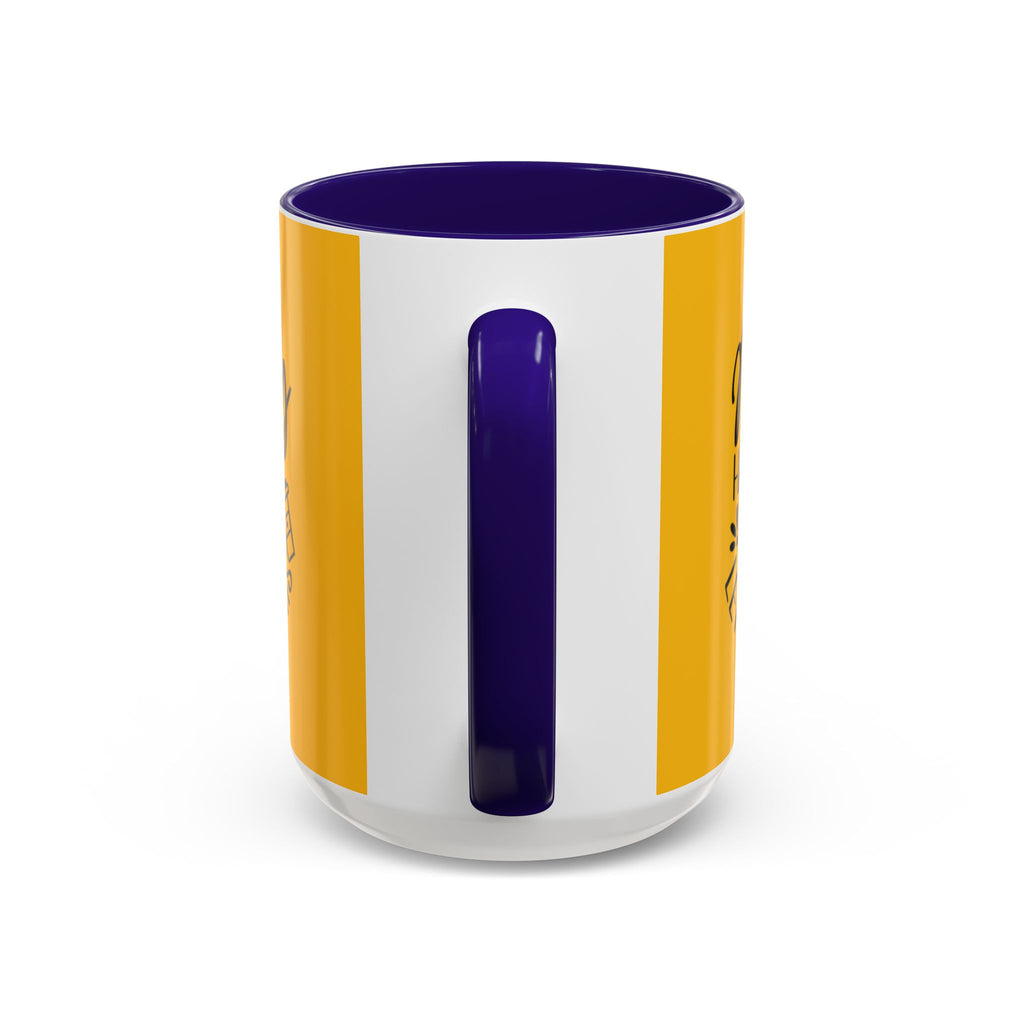 Holiday Coffee Cups with Festive Quotes & Designs Messy Hair Coffee Mug - Fun Yellow Ceramic Cup for Coffee Lovers