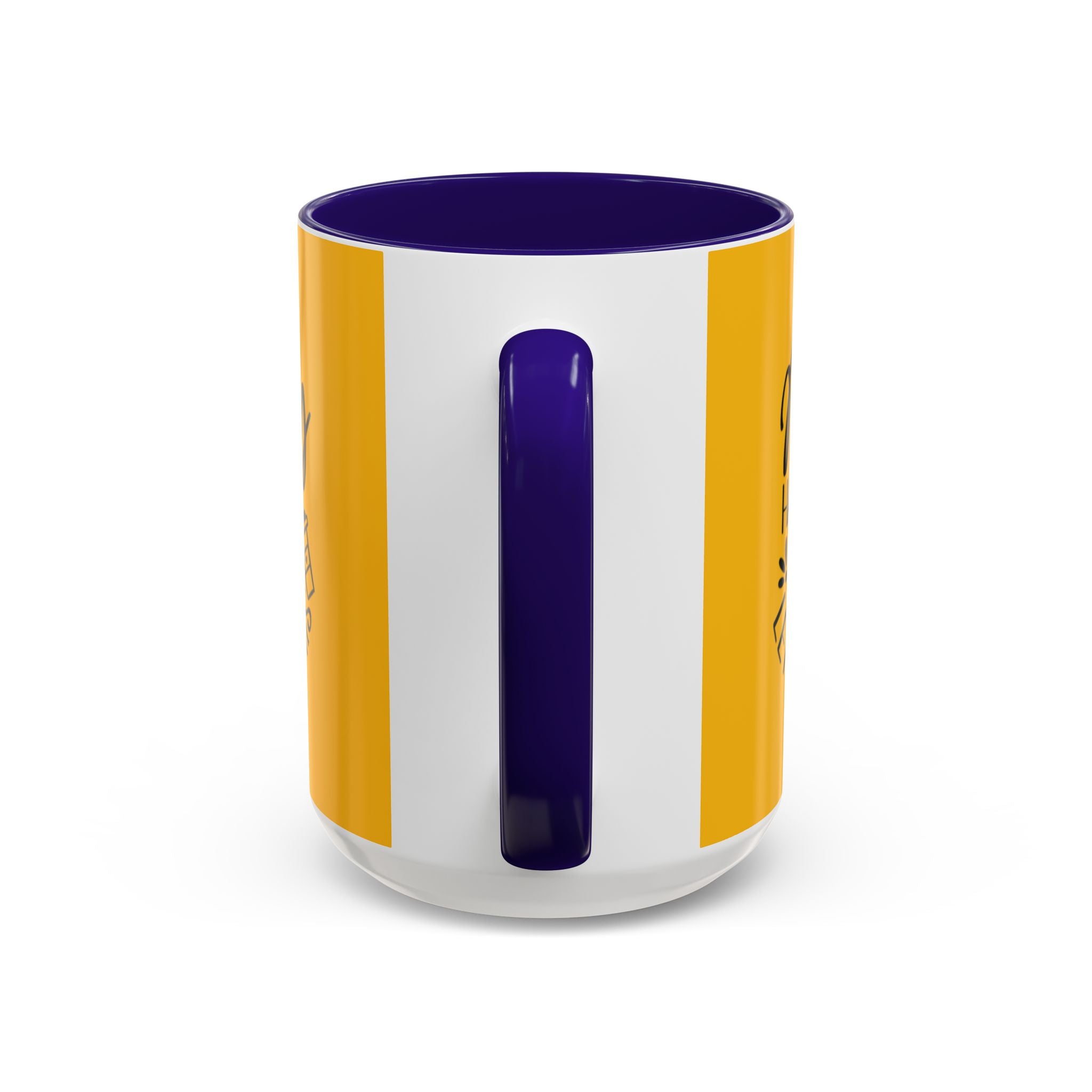 Holiday Coffee Cups with Festive Quotes & Designs Messy Hair Coffee Mug - Fun Yellow Ceramic Cup for Coffee Lovers