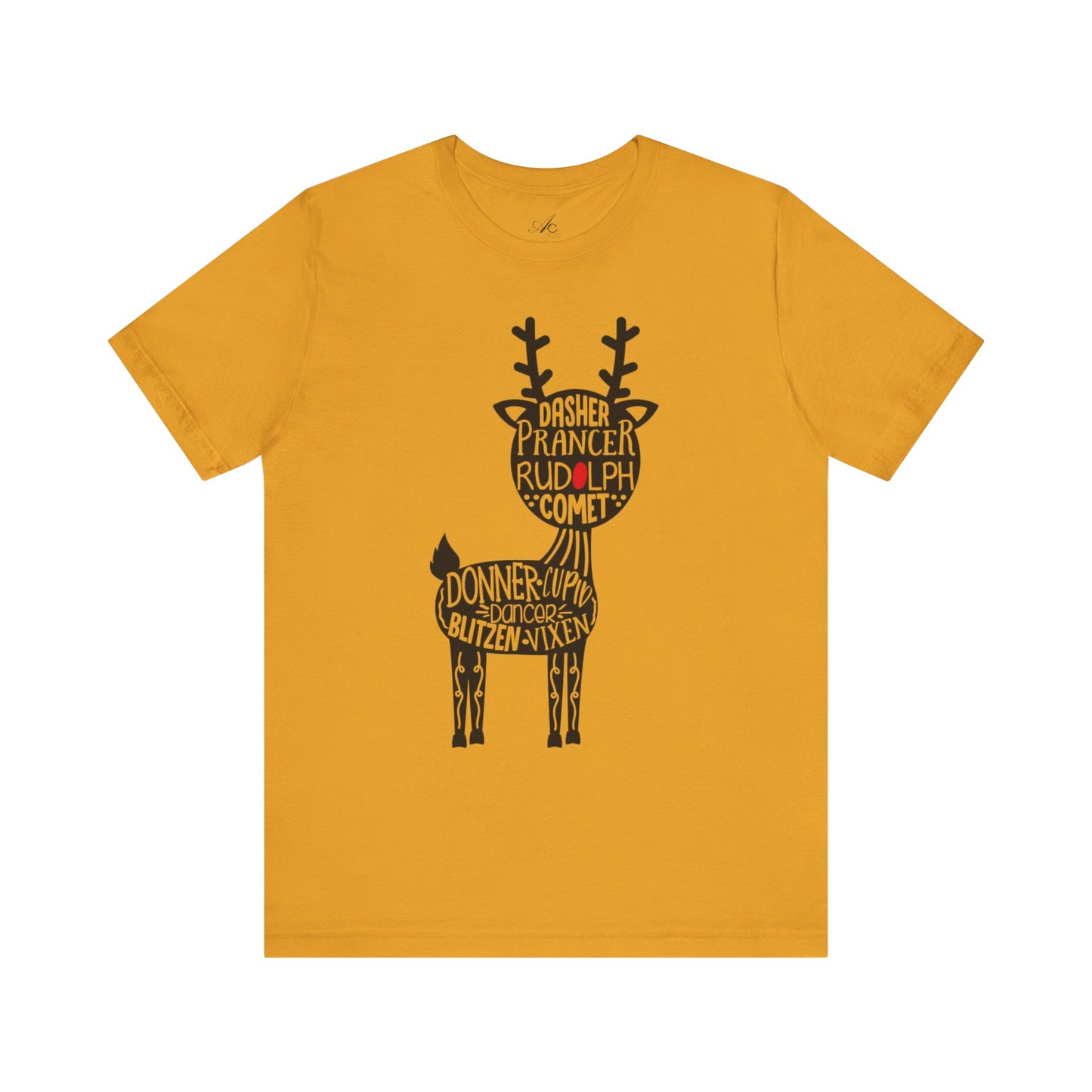 Christmas Reindeer Graphic Tee - Unisex Jersey Short Sleeve Shirt