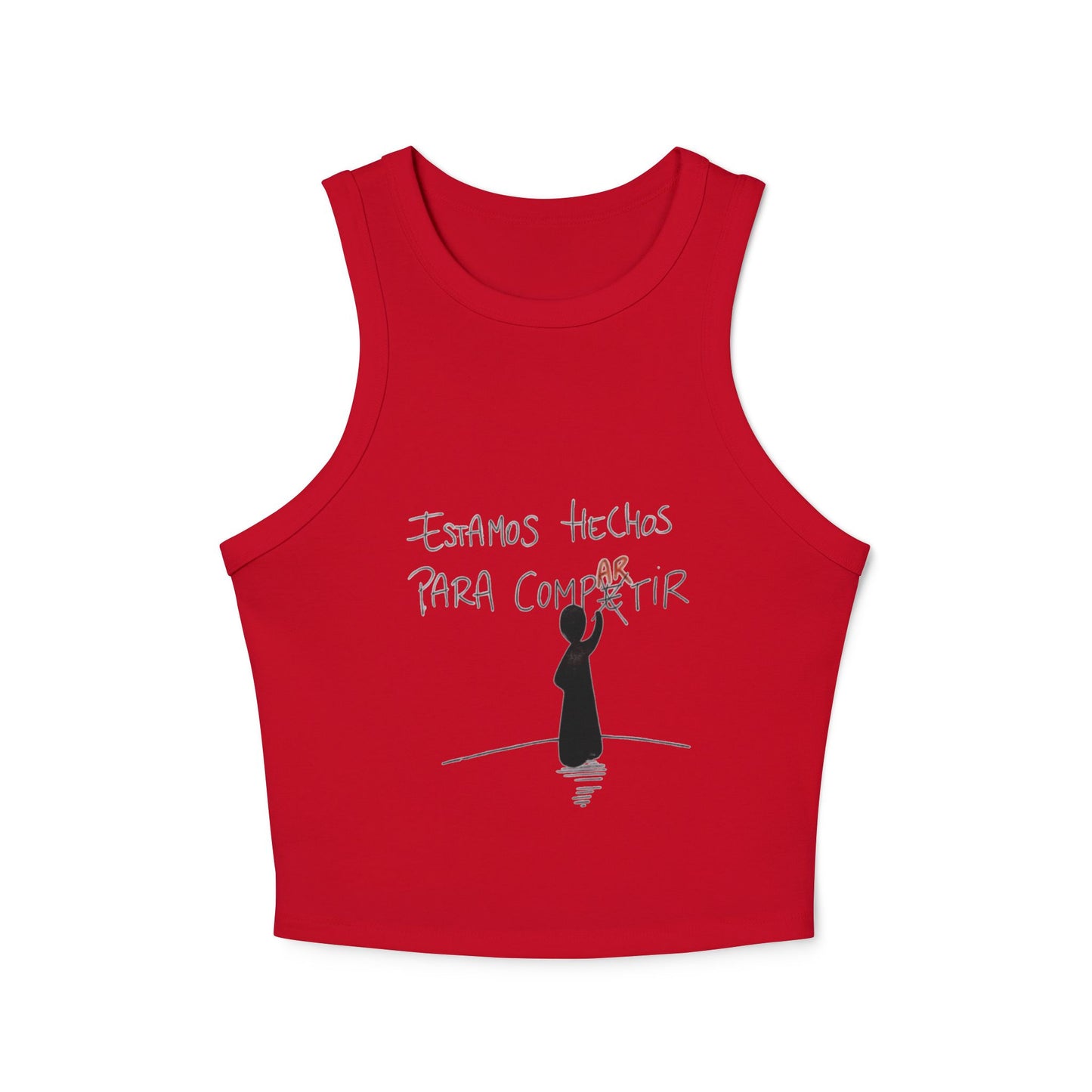 Fuerza, Belleza y Mensaje con Propósito Inspirational Women's Racer Tank Top, Motivational Fitness Shirt, Summer Casual Wear, Gift for Her, Comfortable Activewear, Gym Top