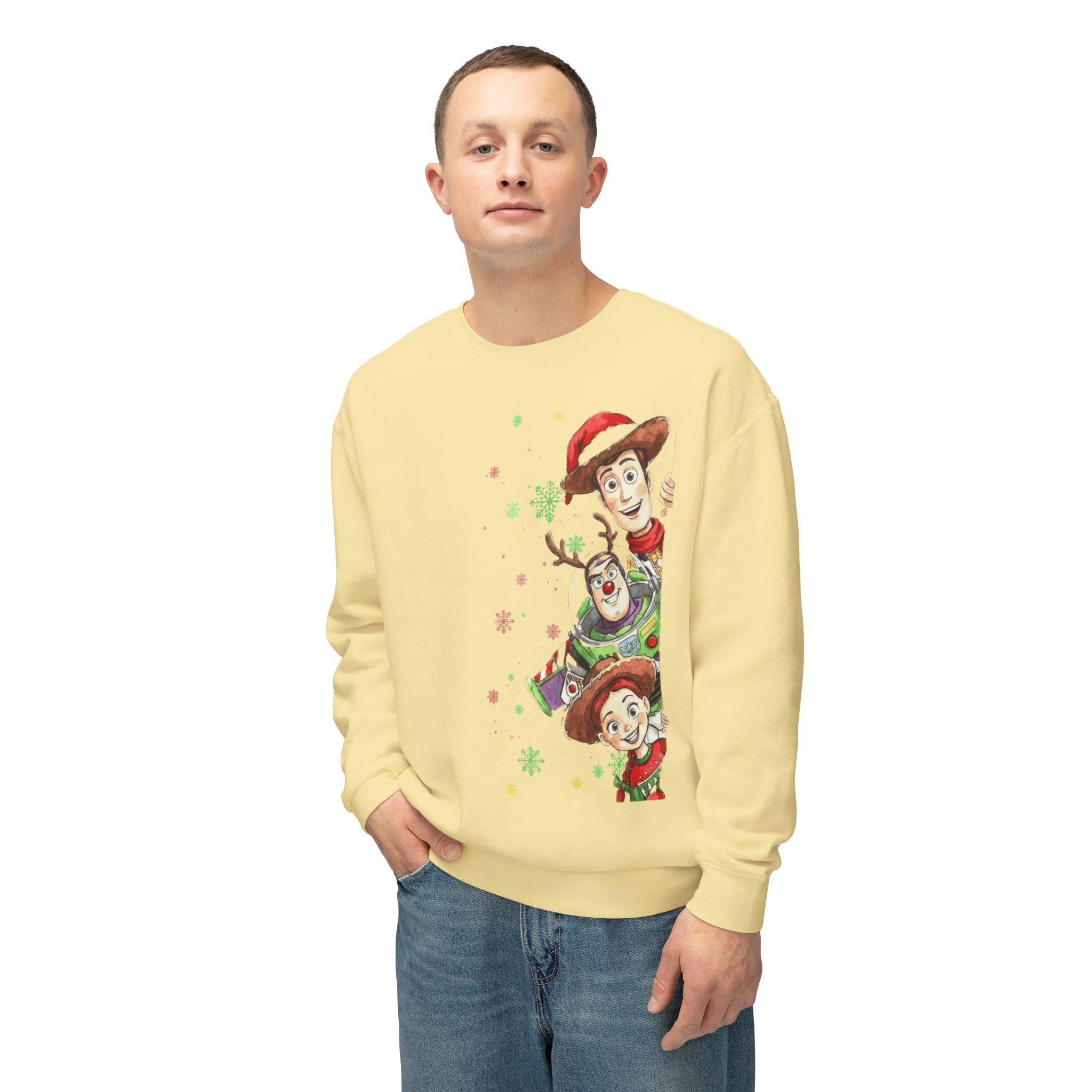 Christmas Toy Cowboy Crewneck Sweatshirt  Festive Woody & Friends Holiday Sweatshirt Cartoon Christmas T-shirts and Sweaters