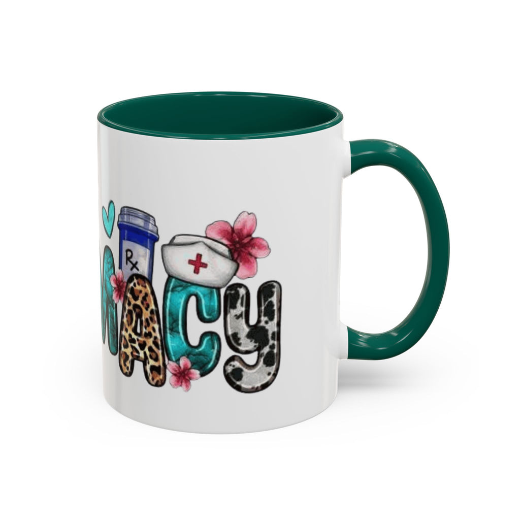 Pharmacy Nurse Coffee Mug — Cute Leopard & Teal Medical Design (11oz/15oz)Christmas mug for all healthcare heroes