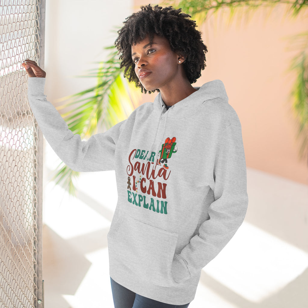 Christmas Hoodie “Dear Santa I Can Explain” Funny Holiday Pullover Christmas T-Shirts and Sweatshirts Collection