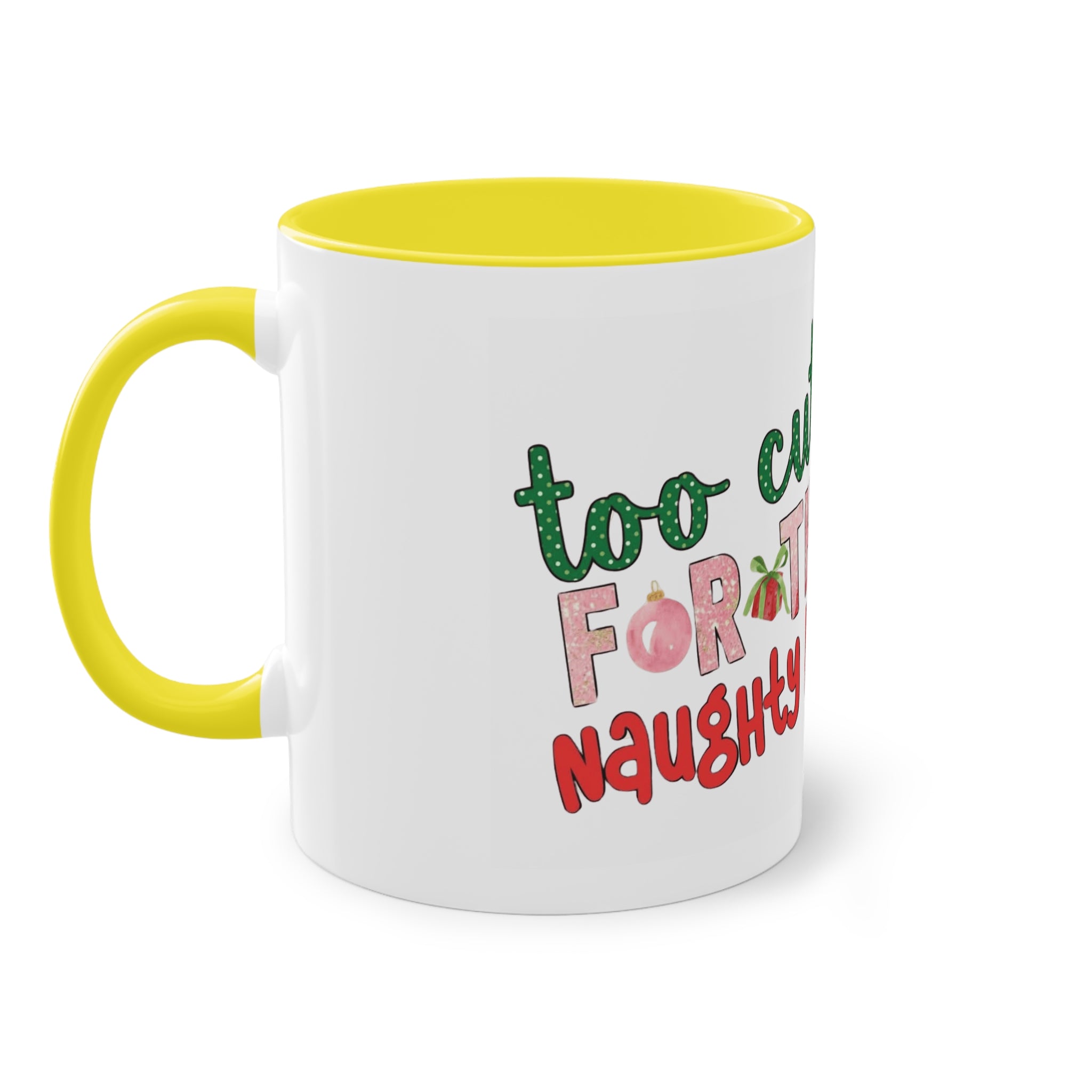 Cute Grinch Two-Tone Coffee Mug - Perfect for Holiday Cheer! Christmas Mugs Collection