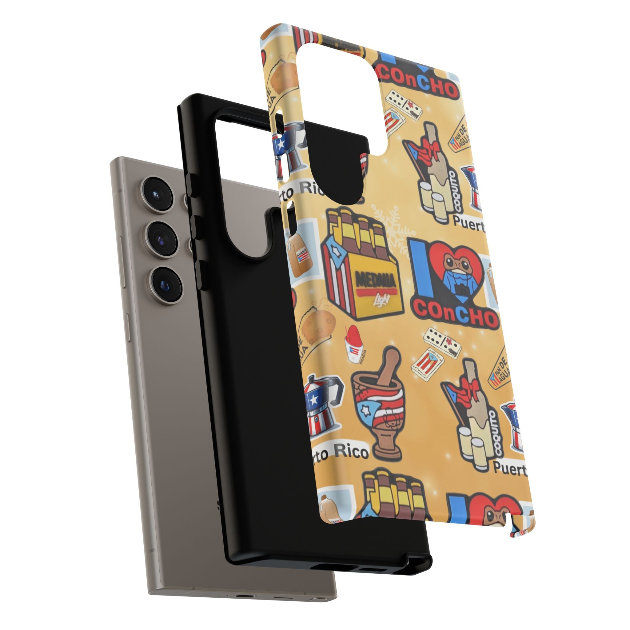 Puerto Rico Sticker Collage Tough Case  ‘I  Concho’ Pattern Phone Case