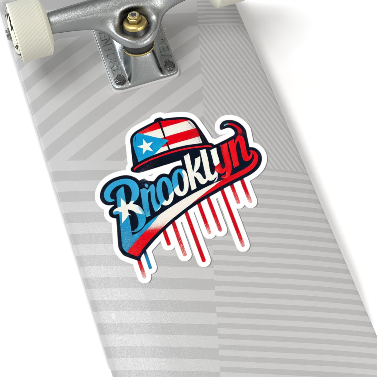 Brooklyn Kiss-Cut Stickers, Puerto Rican Pride, Laptop Decor, NYC Stickers, Urban Art, Car Stickers, Celebration of Culture
