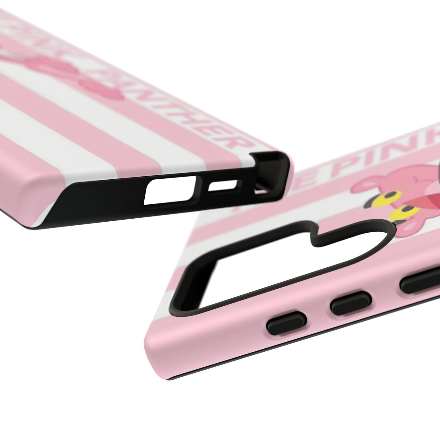 Pink Panther Tough Case Retro Striped Phone Case with "The Pink Panther" Design