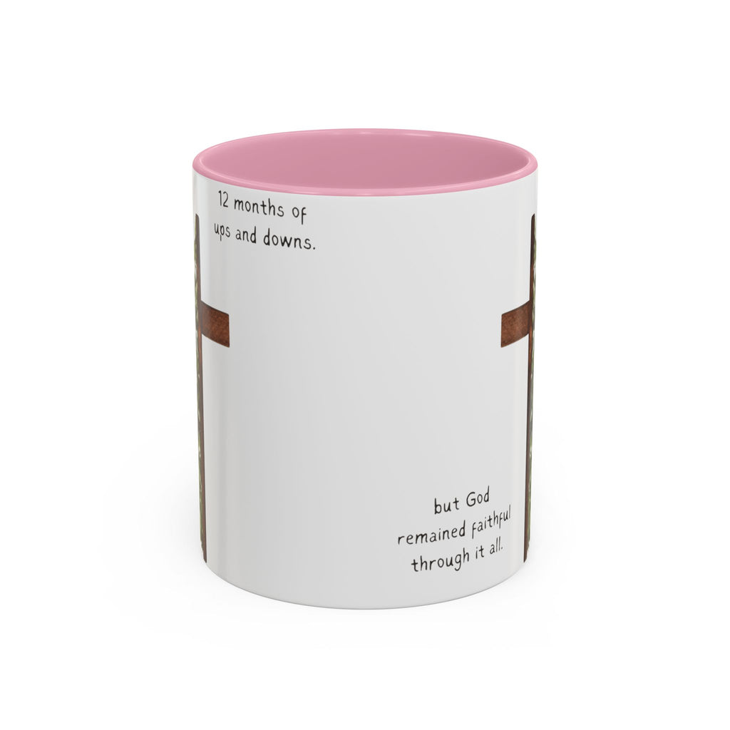 Christian Cross & Pine Tree Mug — Faith Reminder Coffee Cup (11oz/15oz)