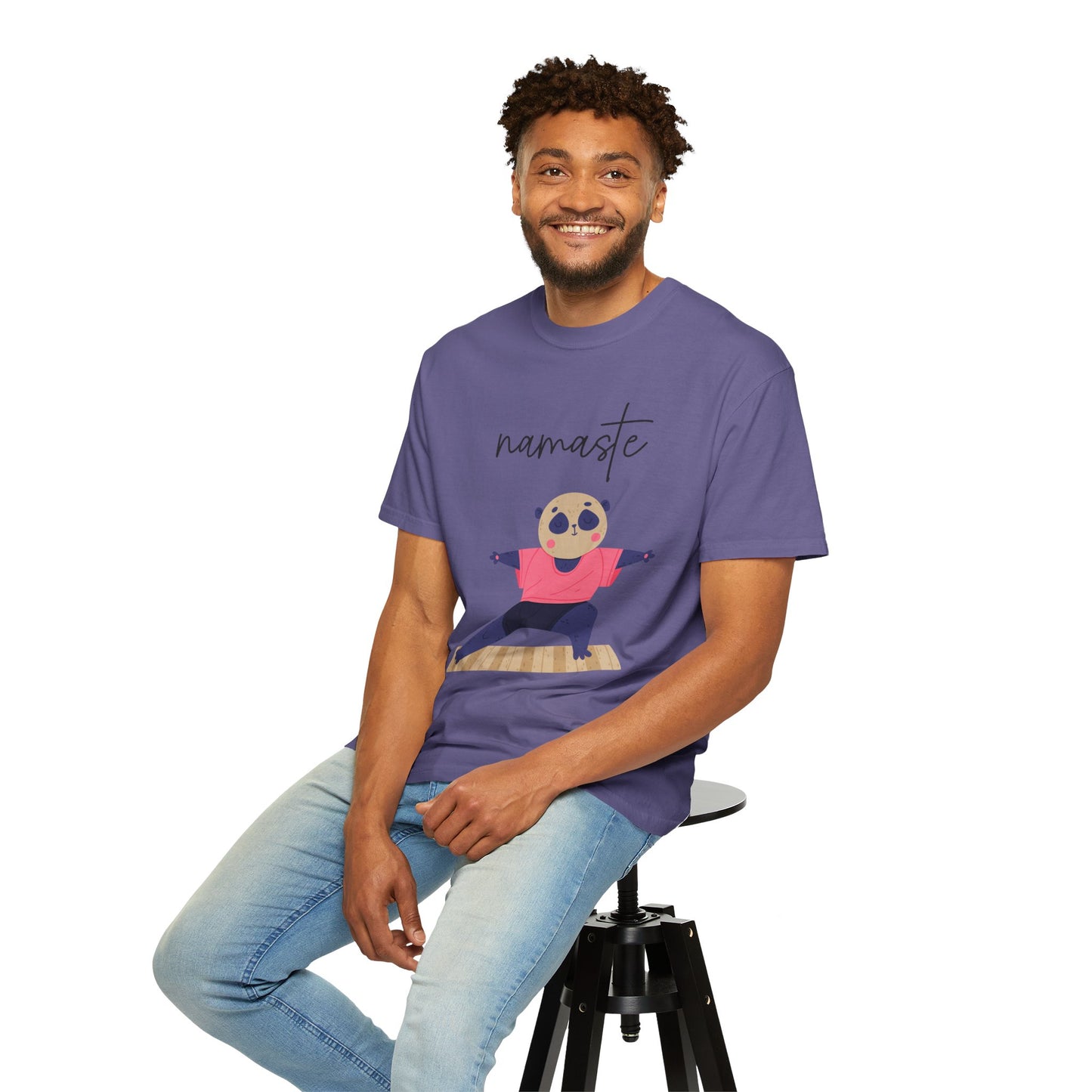 ✨ Let your outfit reflect your inner peace. Namaste Panda Unisex T-shirt, Yoga Shirt, Cute Animal Tee, Meditation Gift, Relaxation Wear, Gifts for Yogis