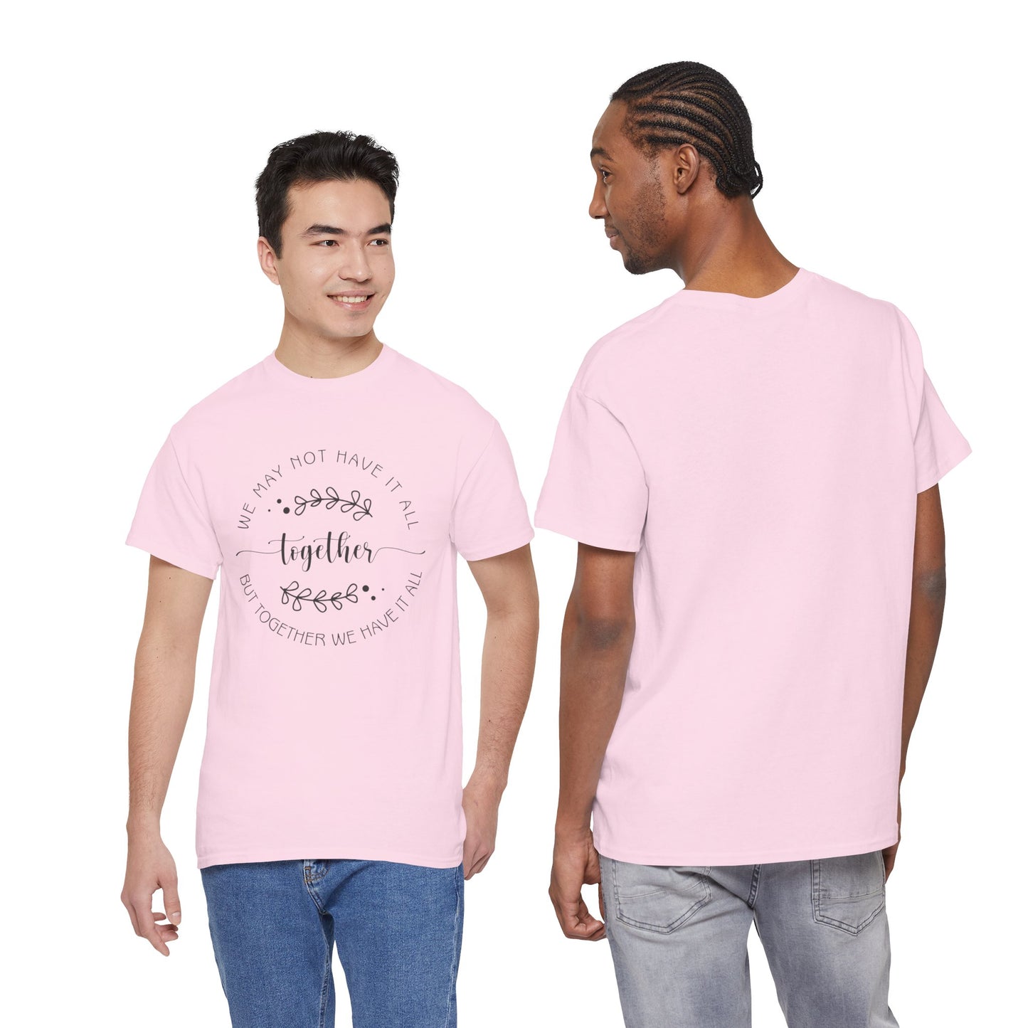 Together Floral Circle Tee  "Together" Inspirational Family Unity Shirt
