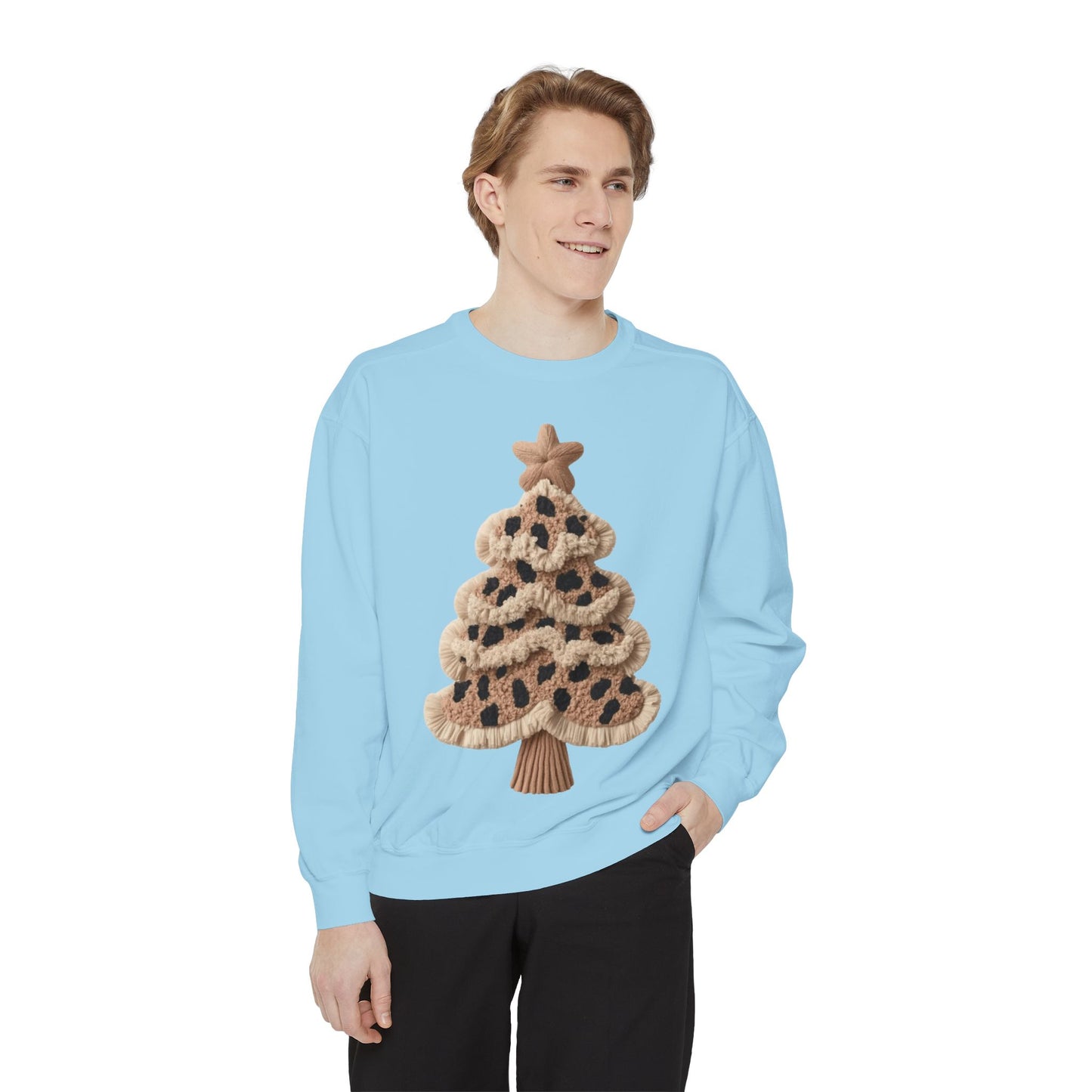 Leopard Knit Christmas Tree Sweatshirt unique festive designs and joyful