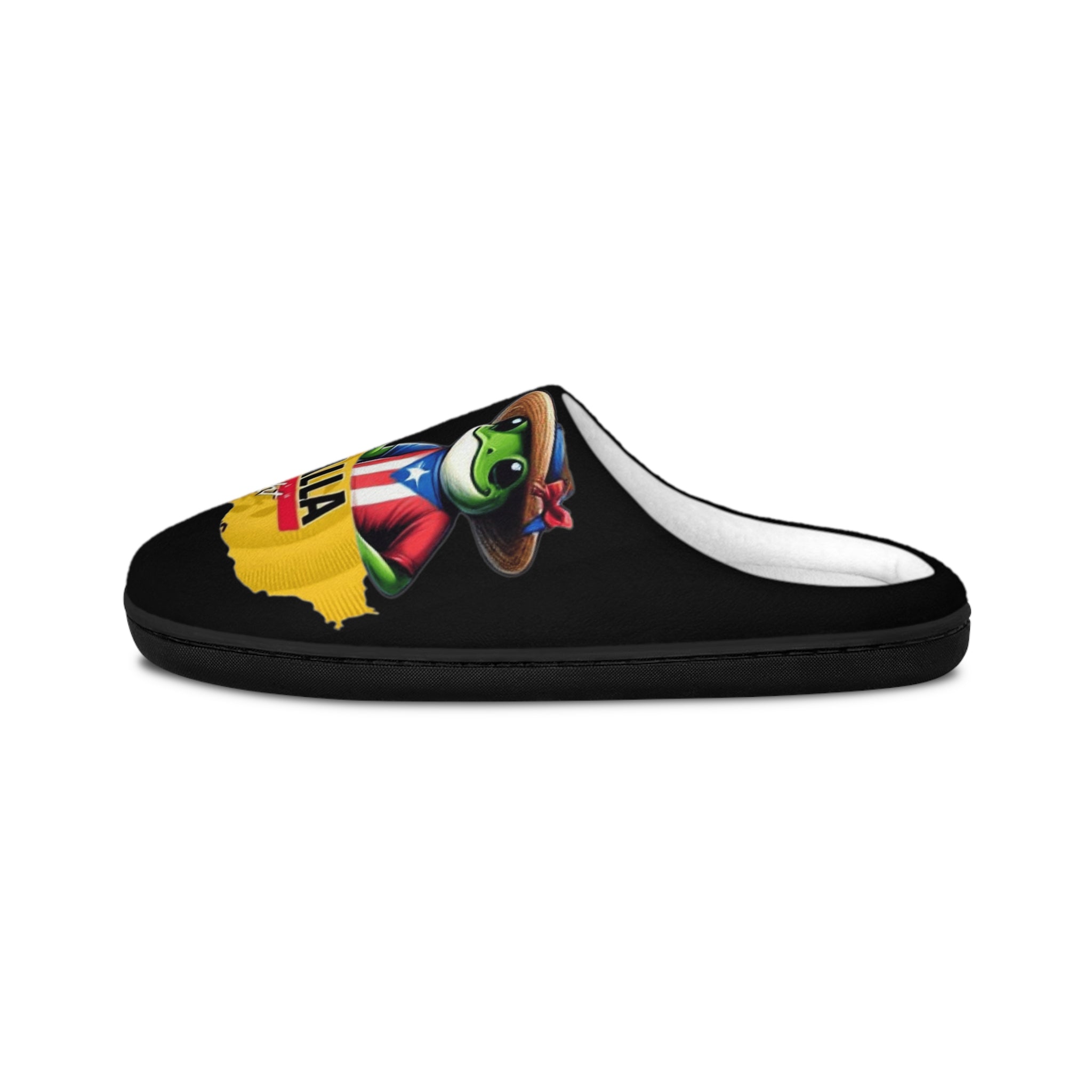 Medalla Puerto Rico Map Slippers — Men's Indoor Cozy House Shoes