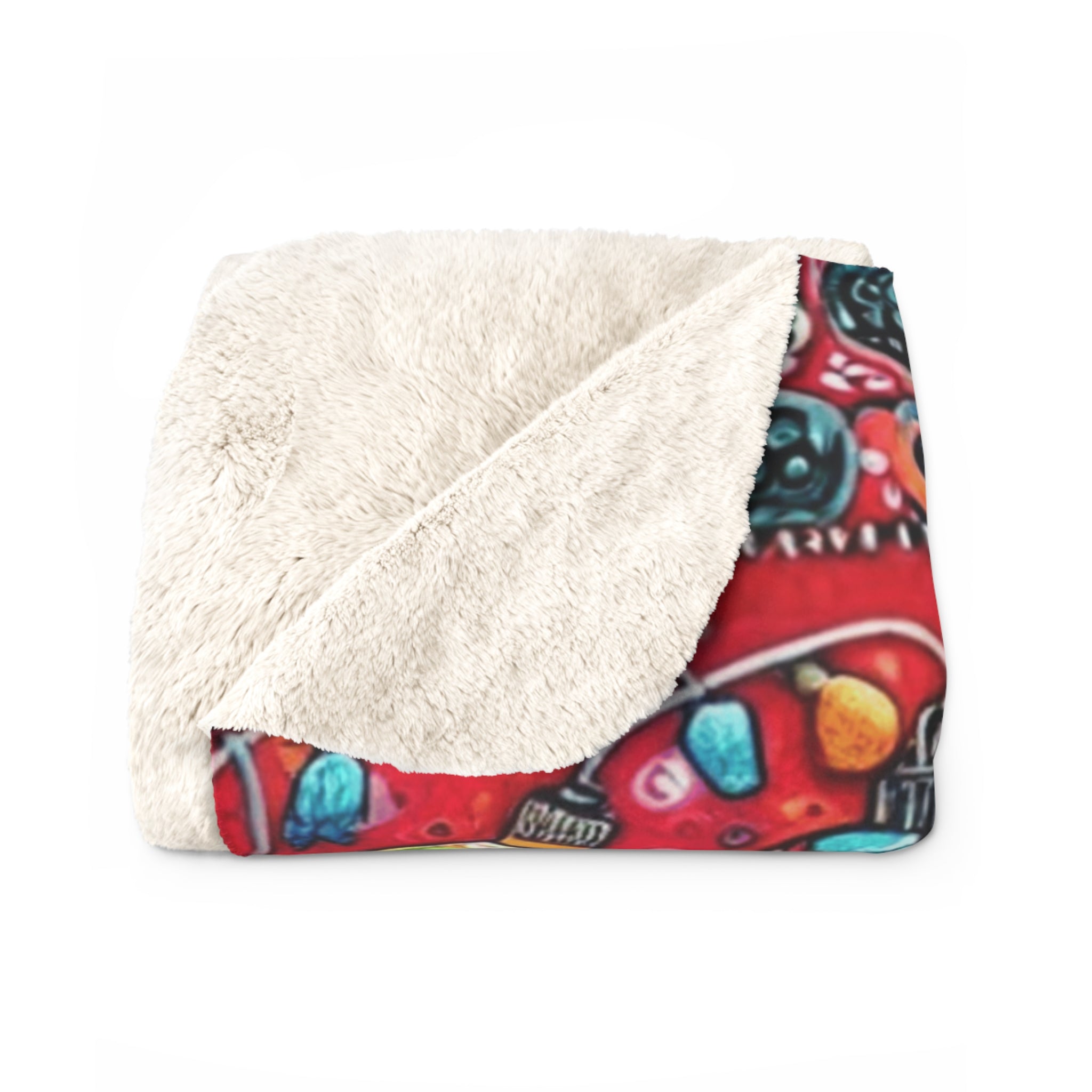 BRO Sherpa Fleece Blanket — Colorful 'I Love You' Cozy Gift for Brothers Holiday Christmas Blanket,