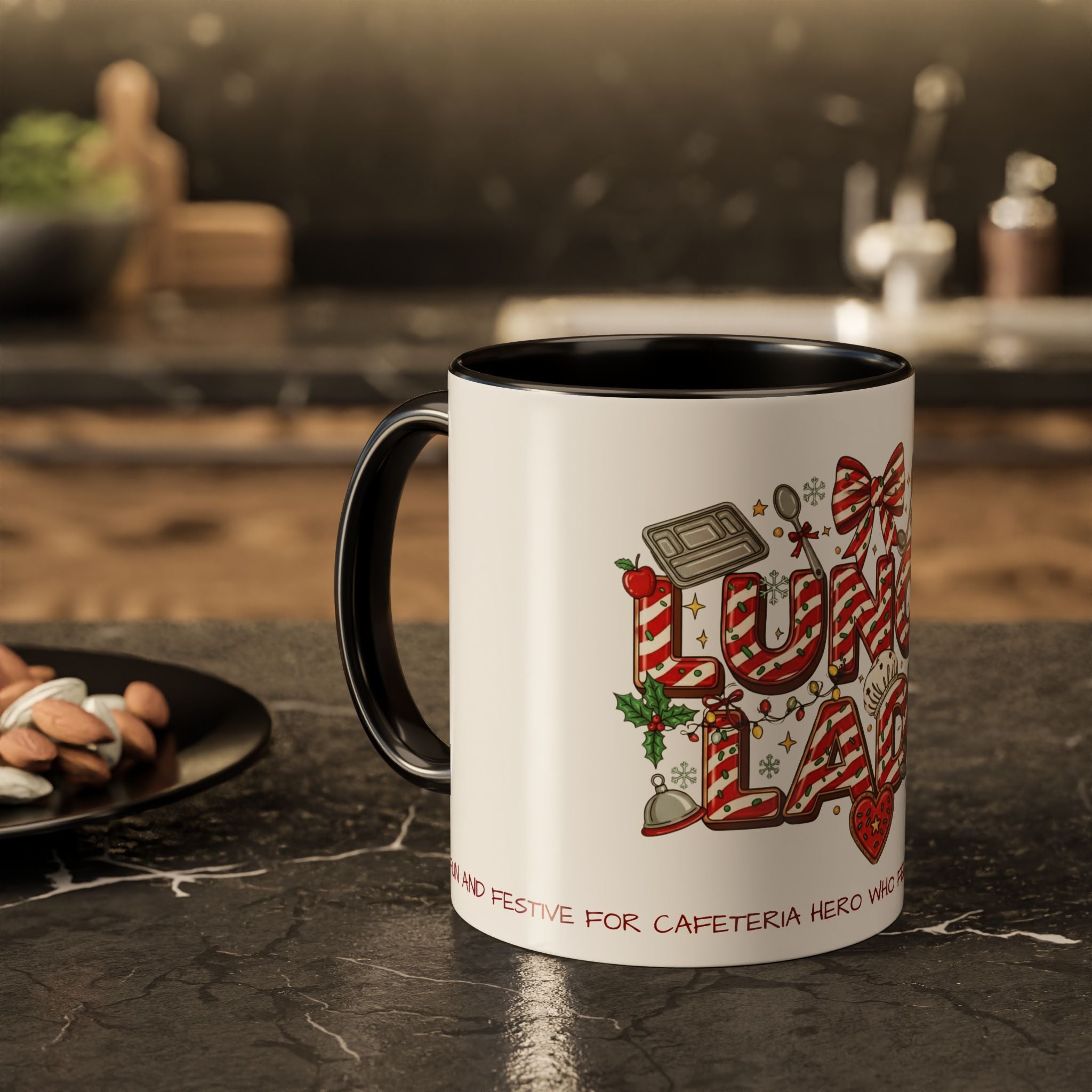 Lunch Lady Mug "Cafeteria Hero Who Feeds the Whole School With Love" | 11oz/15oz Gift  School Staff Christmas Mug Collection