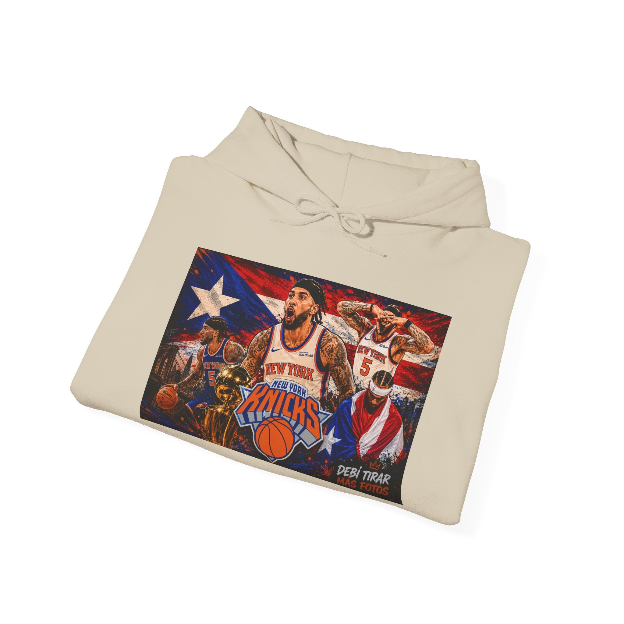 NY-K Retro Player Collage Hoodie — Basketball Fan Sweatshirt