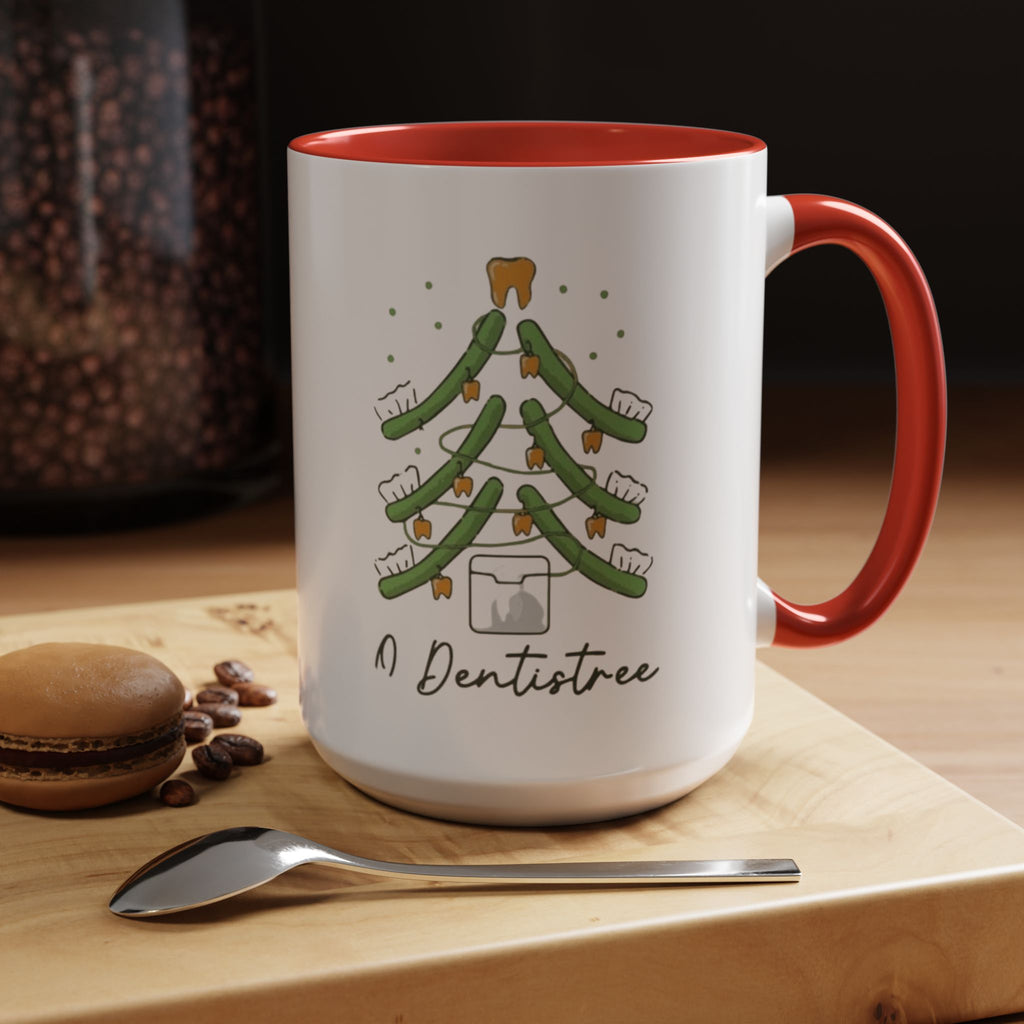Dentist Christmas Mug - 'A Dentistree' Holiday Coffee Cup (11/15oz)