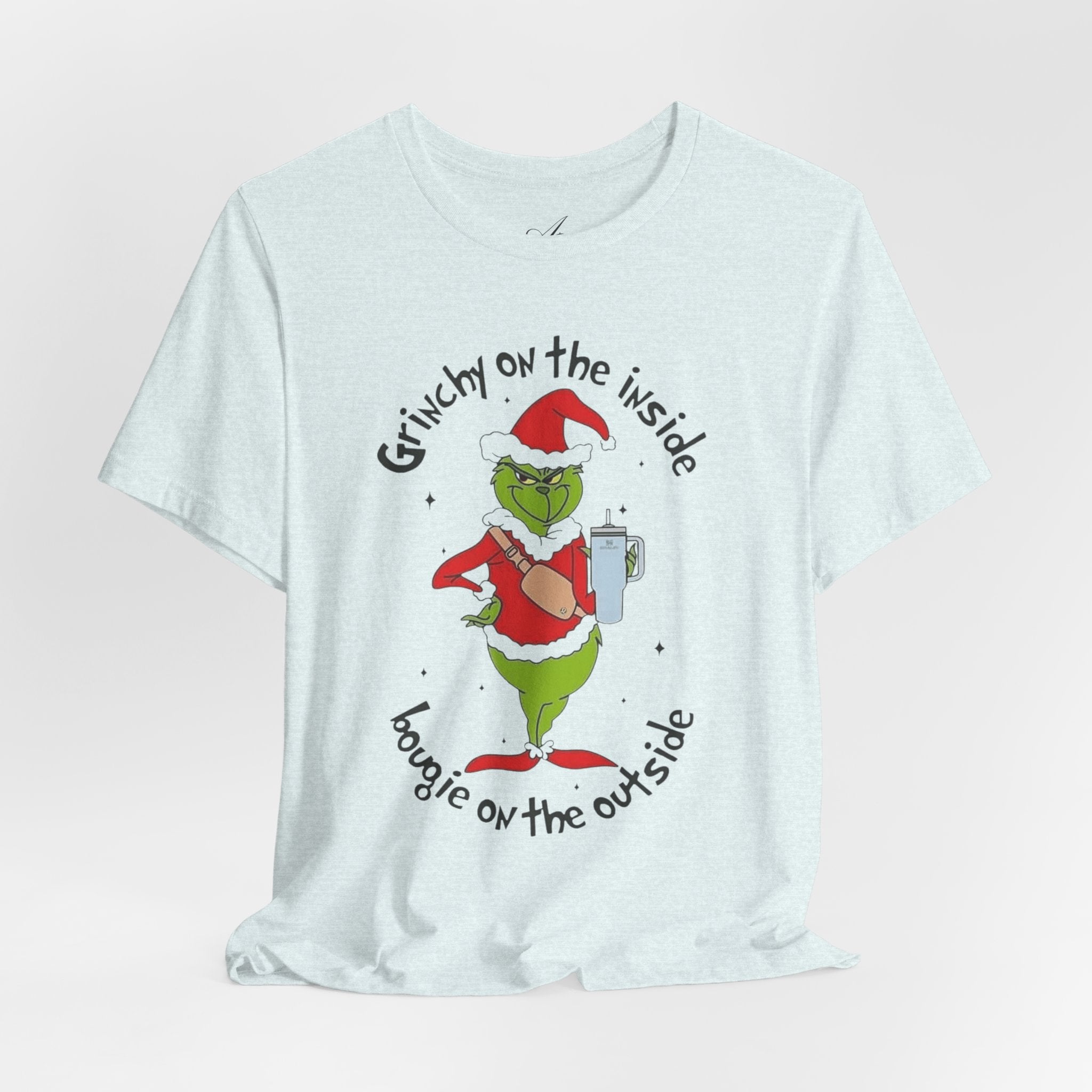 Grinch-Inspired Holiday Tee: 'Grinchy on the Inside, Boogie on the Outside'