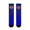 Blue Gradient Crew Socks with Basketball Logo — Sublimation Athletic Socks