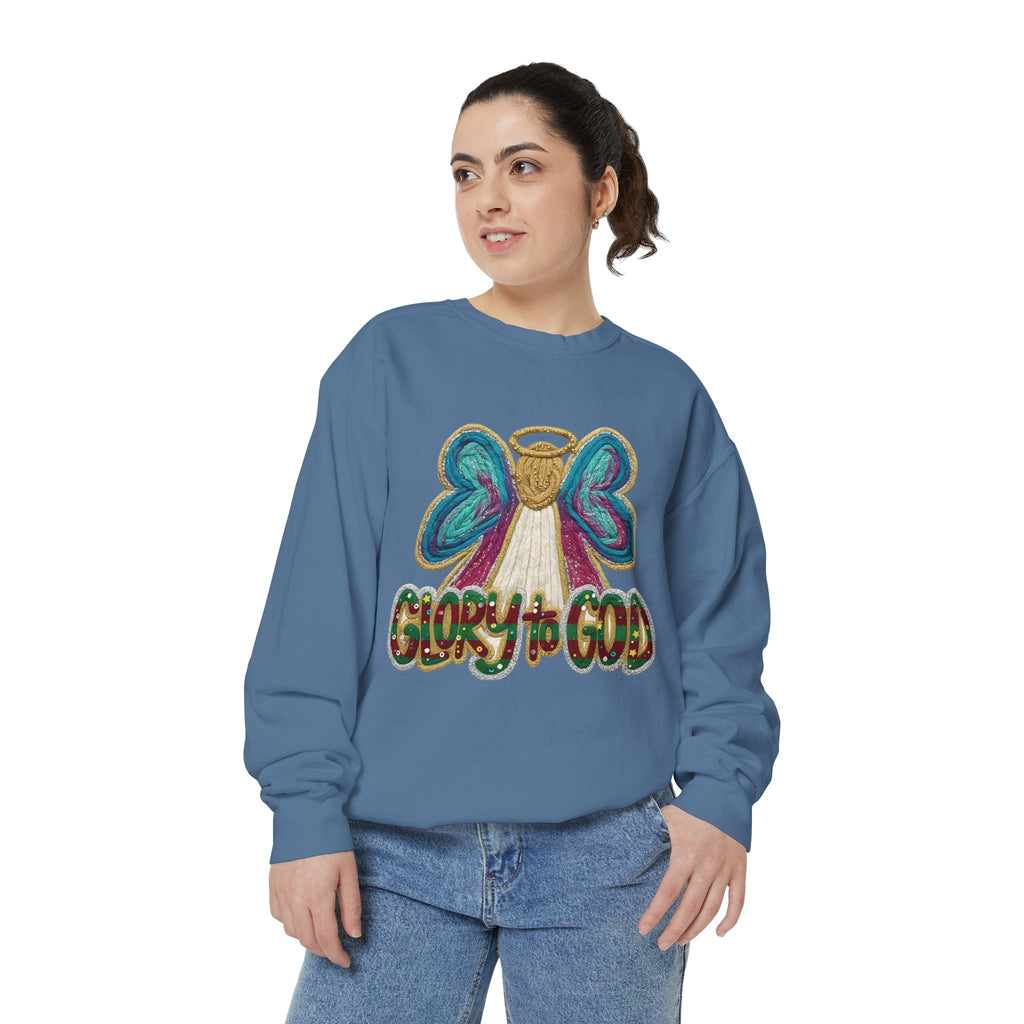 Glory to God Angel Sweatshirt Christmas Holiday Collection  Festive T-Shirt & Sweater