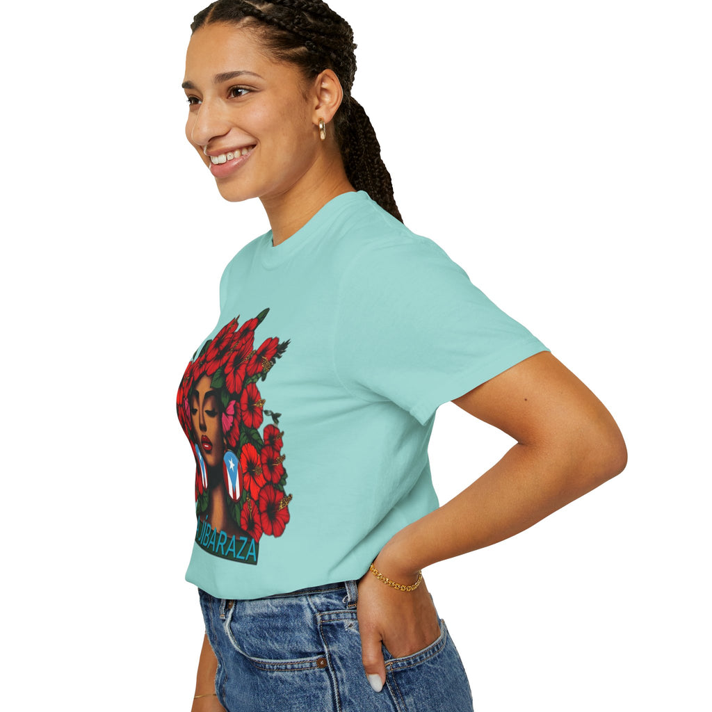 Puerto Rico Navidades T-Shirt — "La Jíbaraza" Floral Puerto Rican Pride Tee