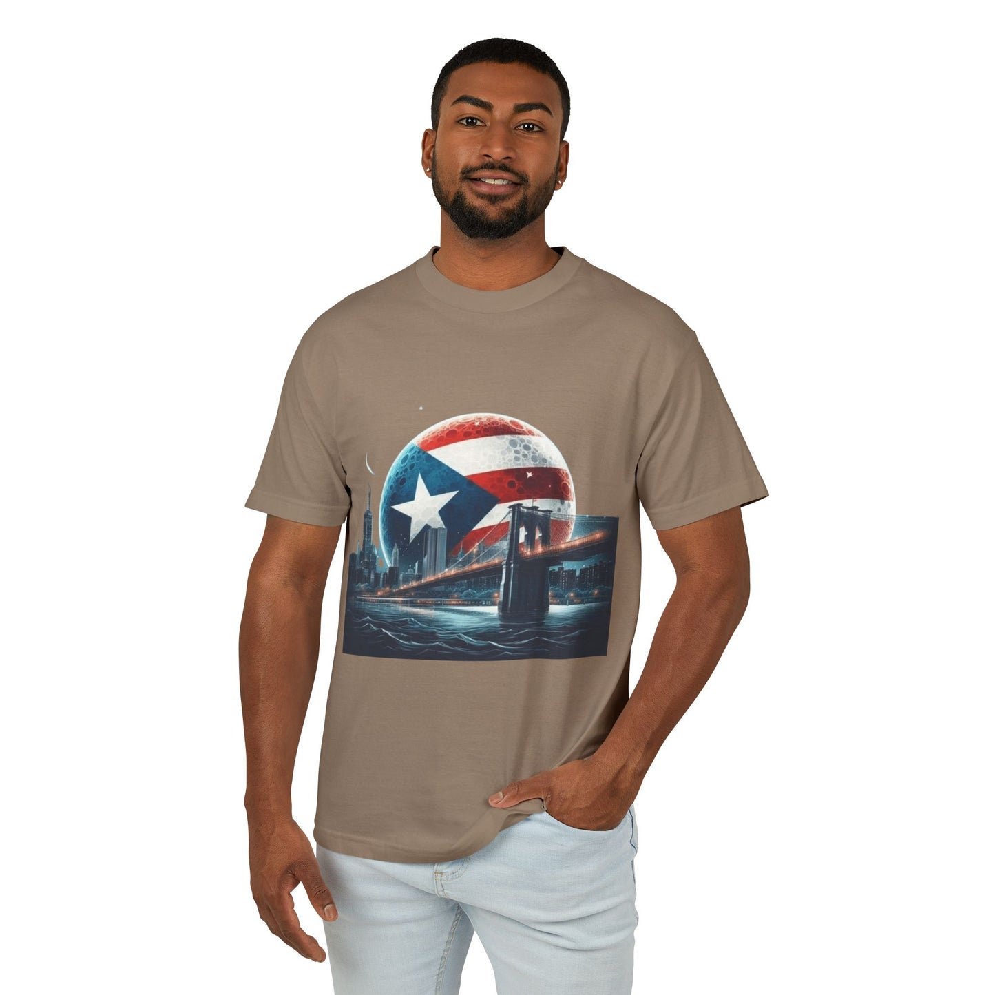 Puerto Rican Pride Heavyweight Cotton Tee, Unisex Vintage Shirt, Casual Wear, Gift for Him/Her, Summer Style, Travel Tee