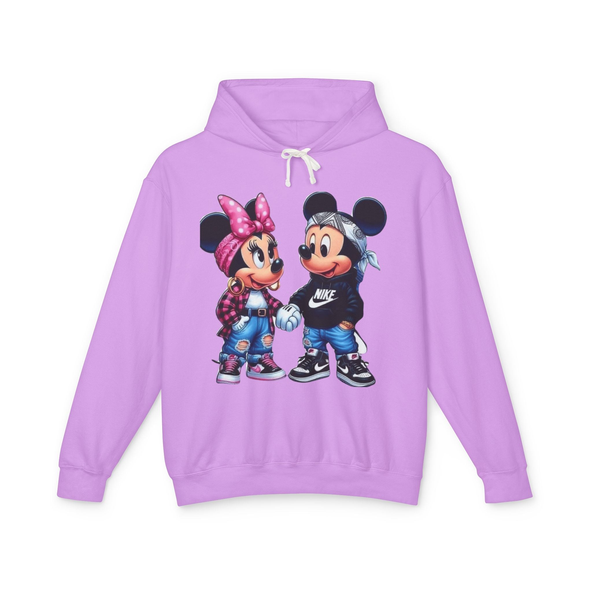Valentine Cartoon Couple Hoodie  Cute Mickey & Minnie Style Graphic