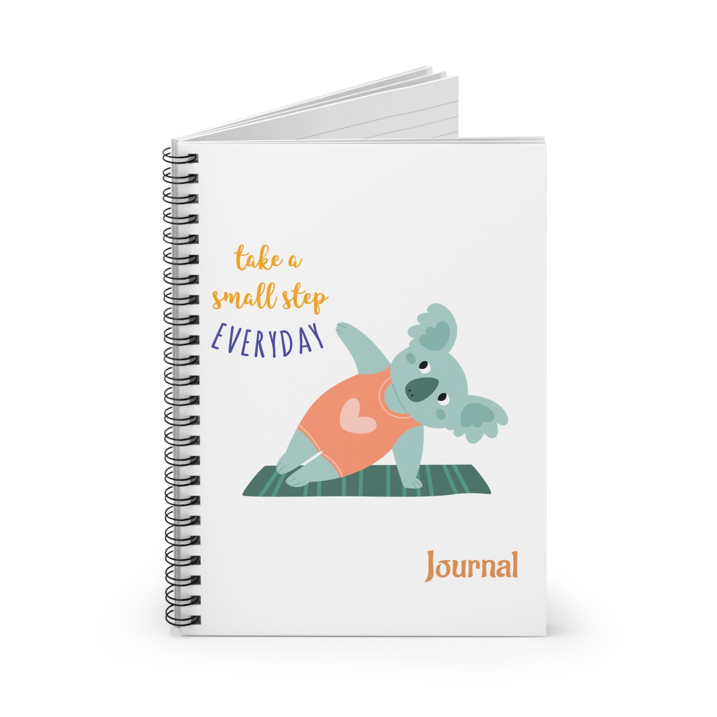 📓 A Safe Place for Your Soul to Speak Motivational Koala Journal - Take a Small Step Everyday, Cute Journal, Spiral Notebook, Gifts for Students, Positive Affirmation Diary