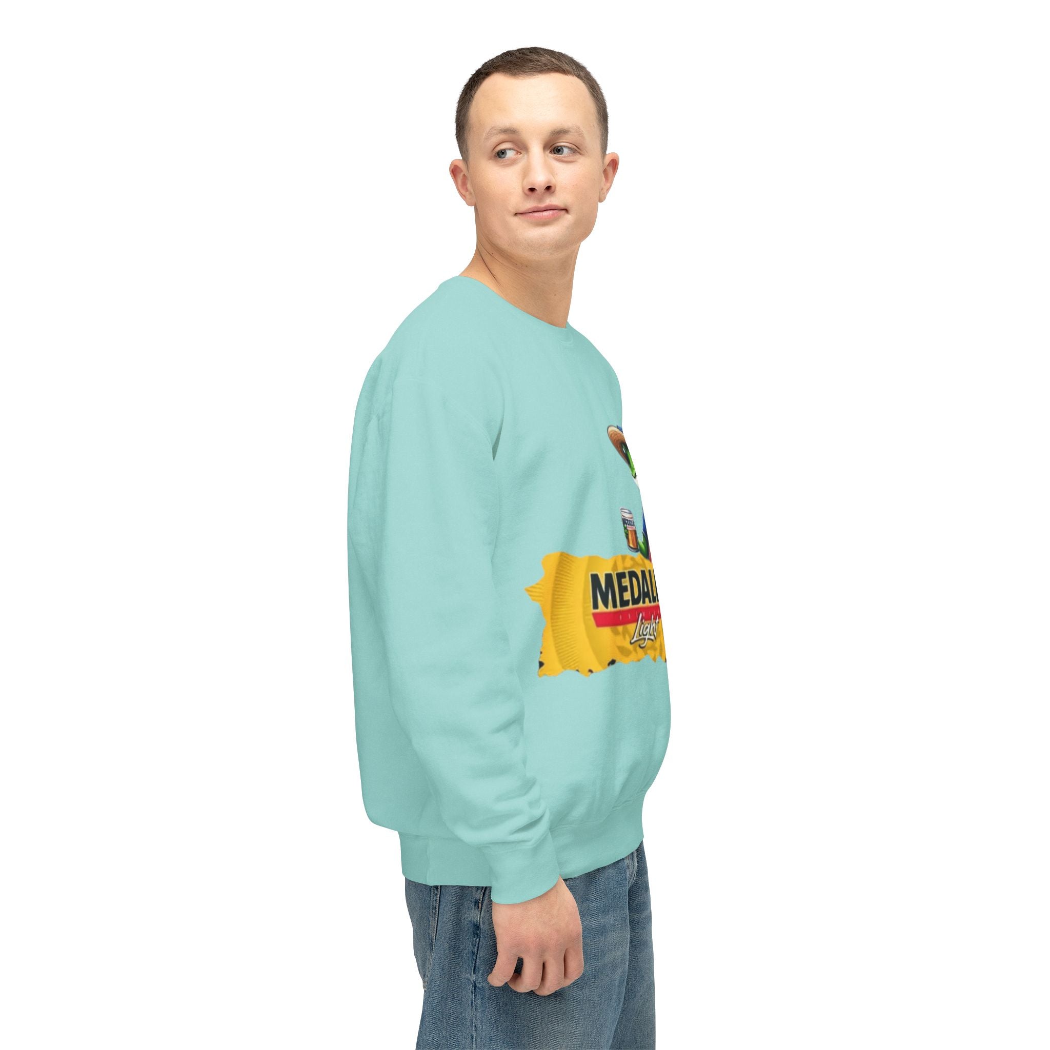 Medalla Light Puerto Rico Sweatshirt Coqui Boricua flag  Beer Pack Graphic Puerto Rico Navidades