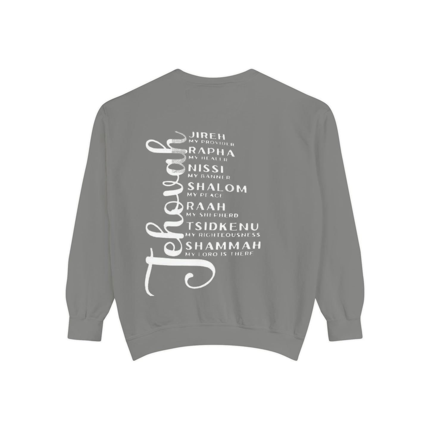 Jehovah Names Sweatshirt  Christian Faith Scriptural Names Pullover
