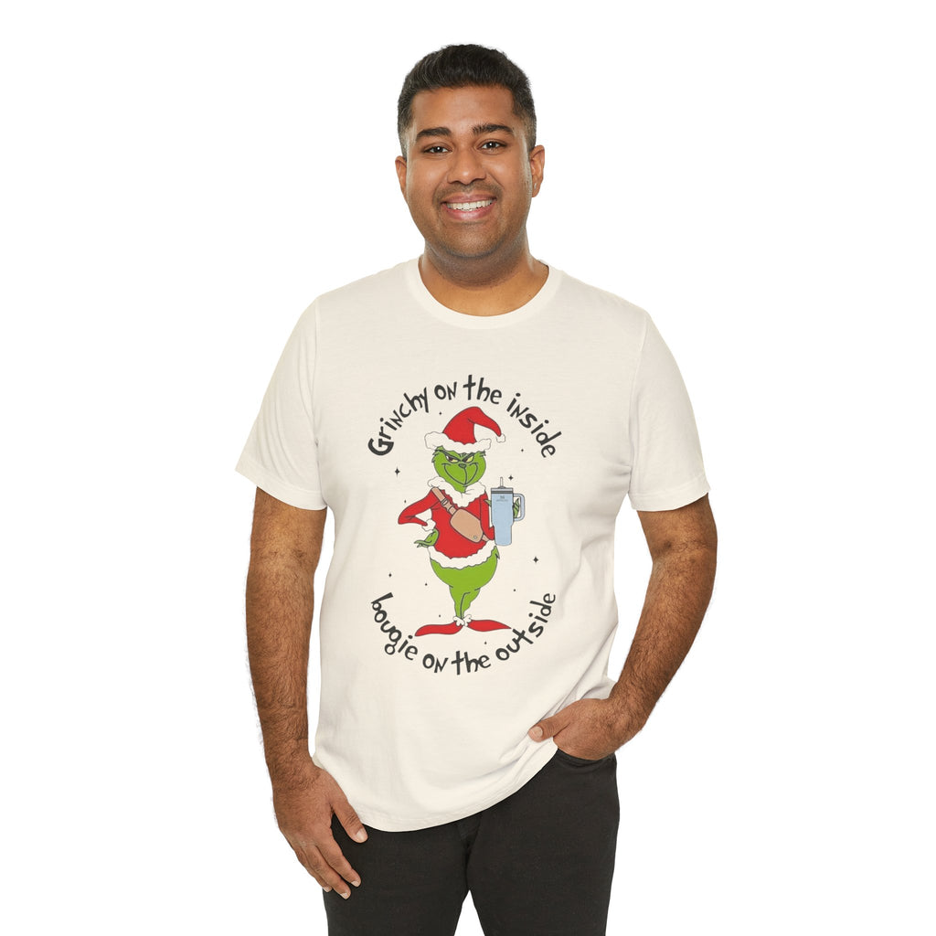 Grinch-Inspired Holiday Tee: 'Grinchy on the Inside, Boogie on the Outside'