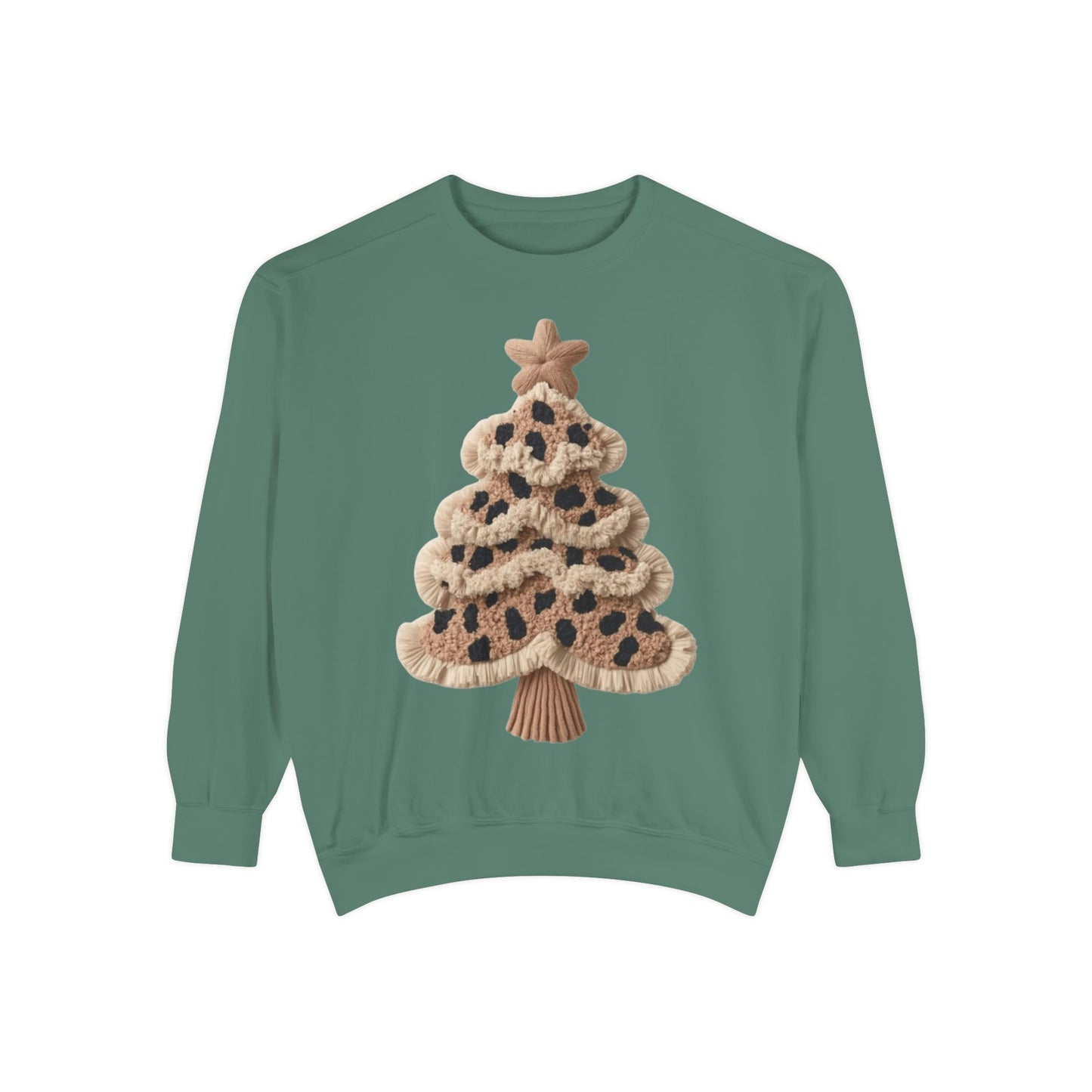 Leopard Knit Christmas Tree Sweatshirt unique festive designs and joyful