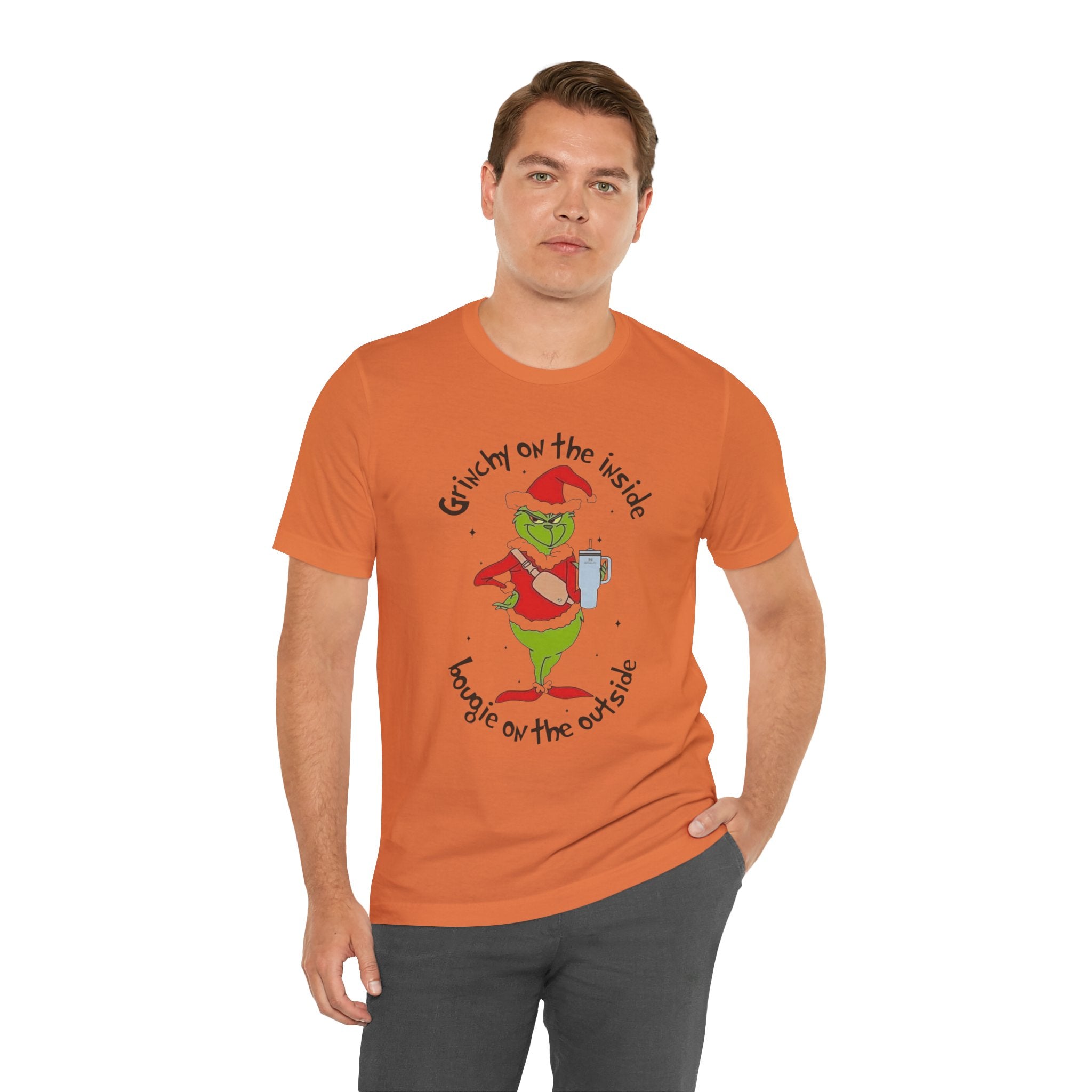 Grinch-Inspired Holiday Tee: 'Grinchy on the Inside, Boogie on the Outside'