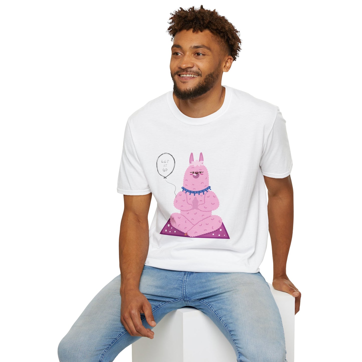 ✨ Let your outfit reflect your inner peace. Meditating Bunny T-Shirt, Softstyle Tee for Relaxation, Chill Vibes Apparel, Perfect Gift for Yoga Lovers, Cute Animal Graphic Tee