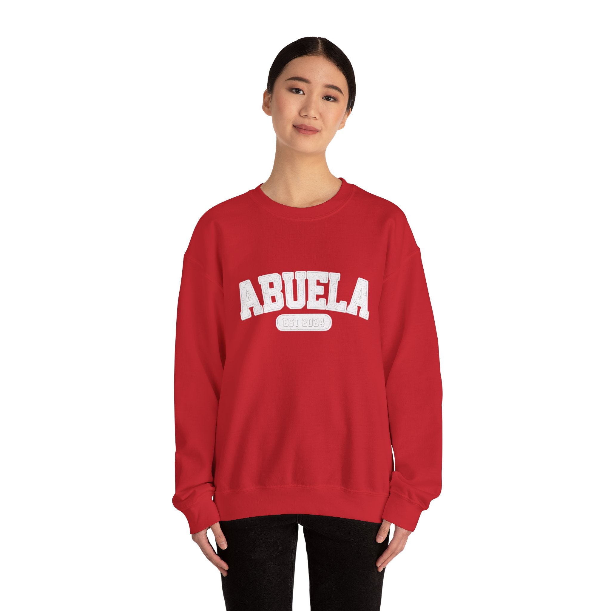 Abuela Varsity Crewneck Sweatshirt Cozy Grandma Gift Minimal Everyday Family Love Apparel