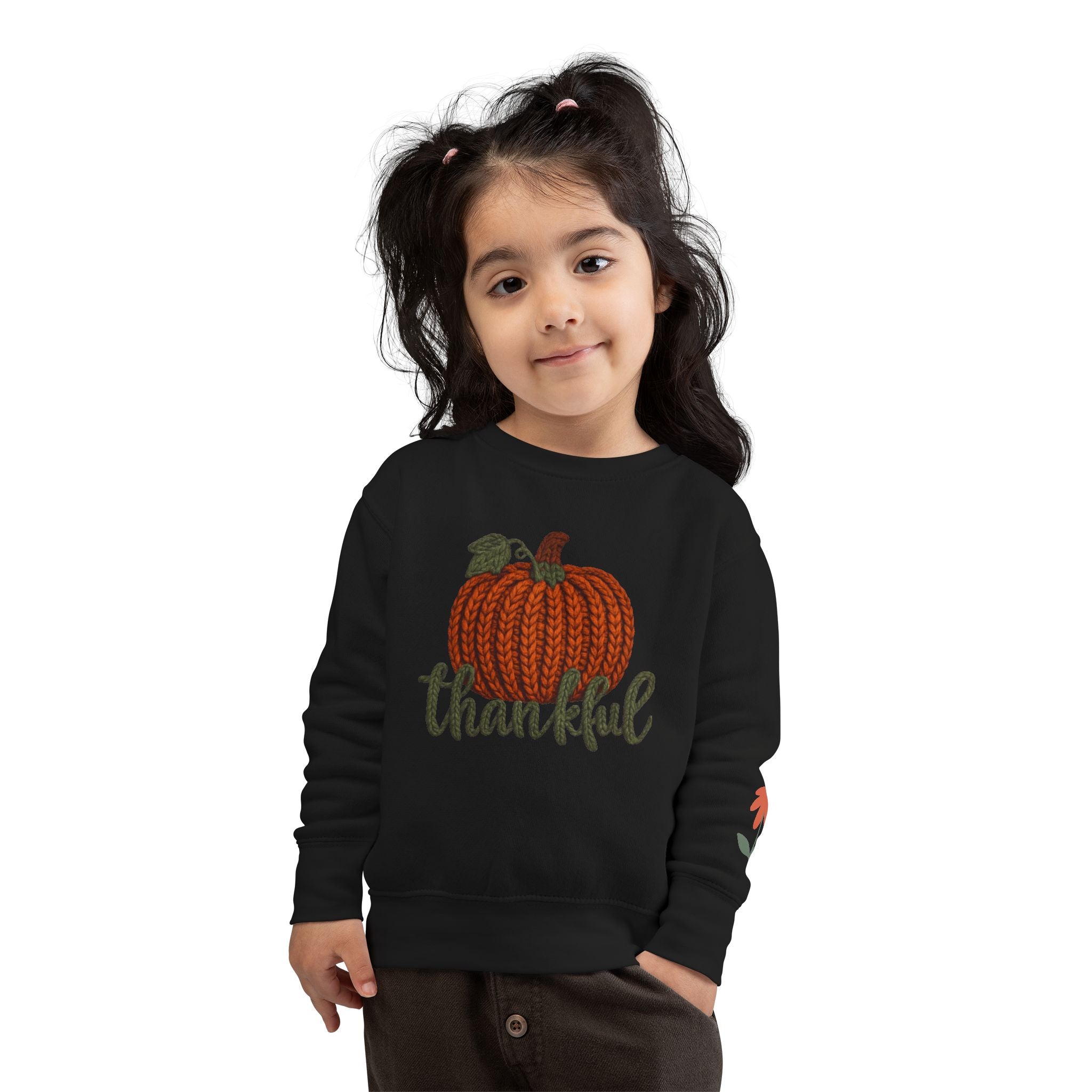 Toddler Sweatshirt  "Thankful" Pumpkin Fall Pullover