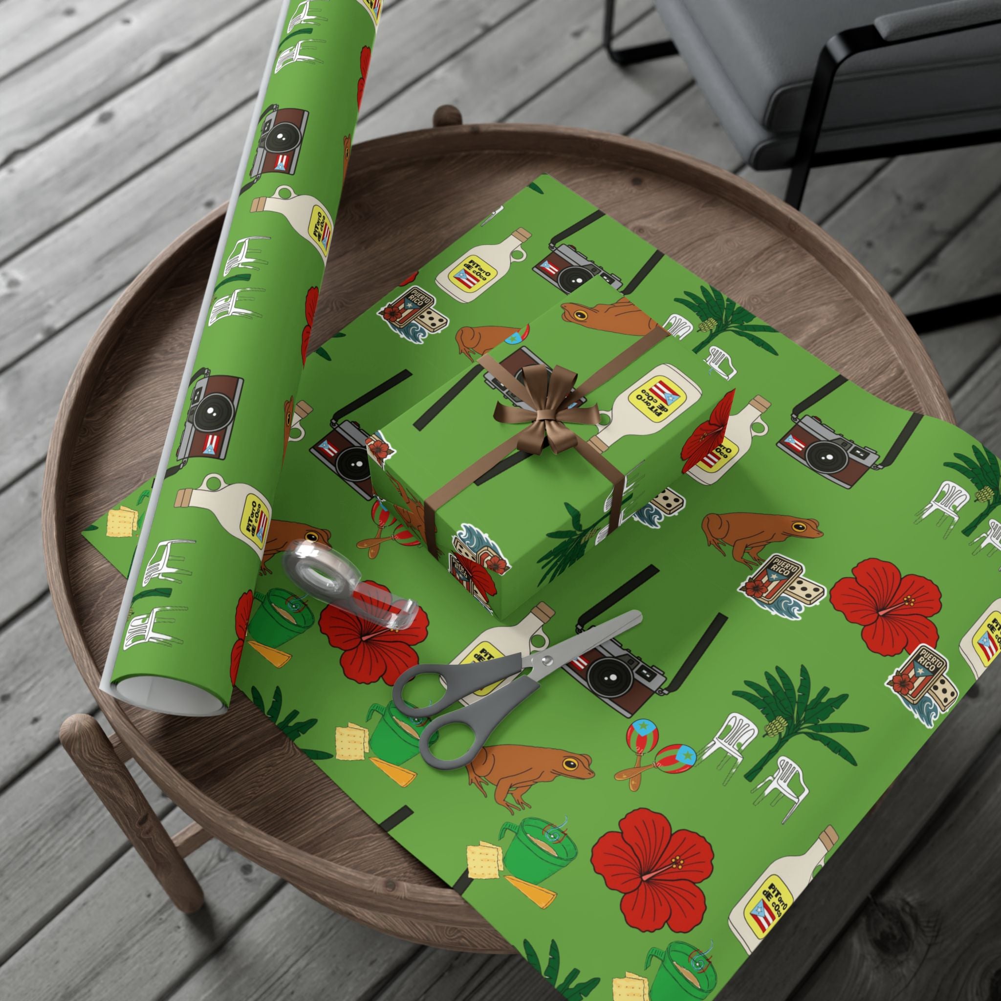 Navidad en Puerto Rico Wrapping Paper – Festive Boricua Holiday Gift Wrap 🇵🇷🎄
